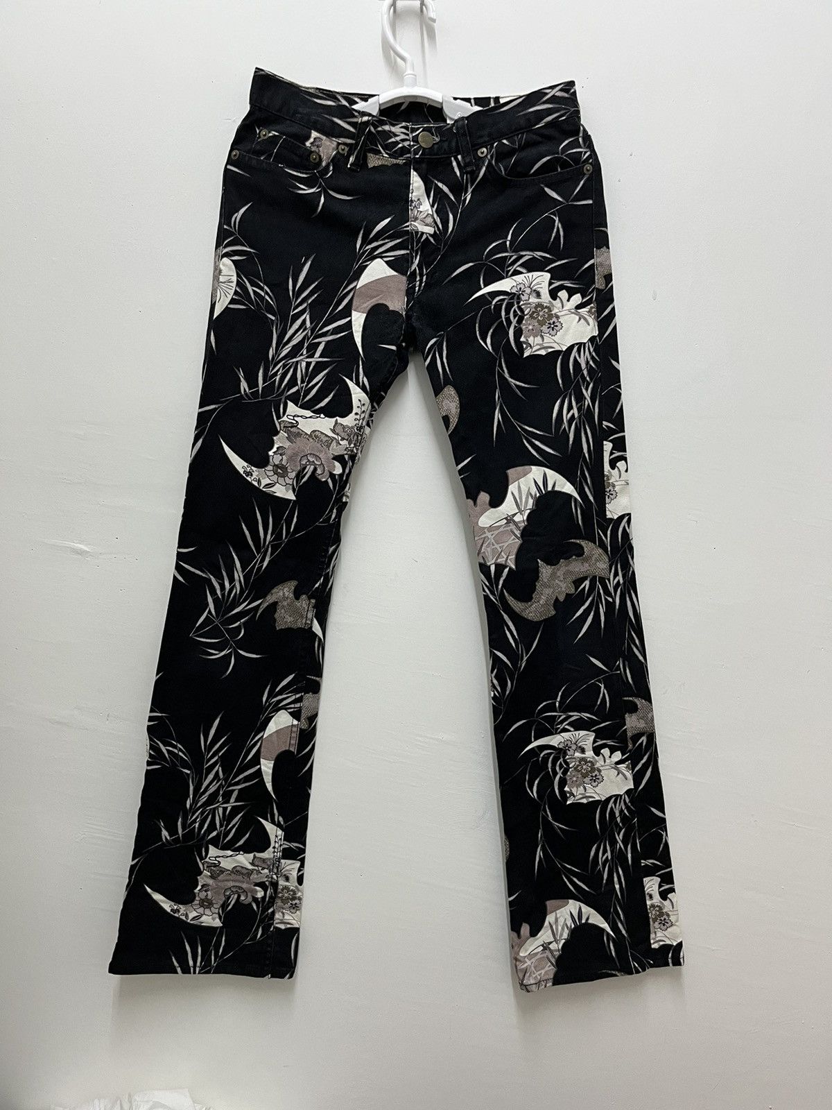 Japanese Brand Vintage Glamdy Japan Black Slim Flare Denim Pants Size US 28 / EU 44 - 2 Thumbnail