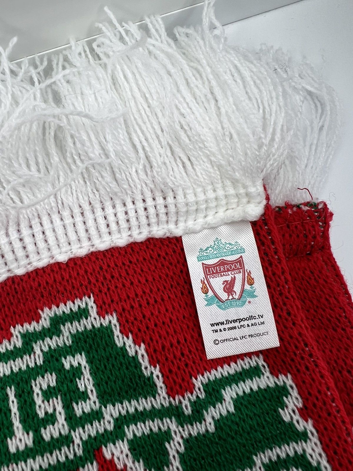 Vintage Vintage 2008 Liverpool FC Scarf Football Size ONE SIZE - 7 Thumbnail