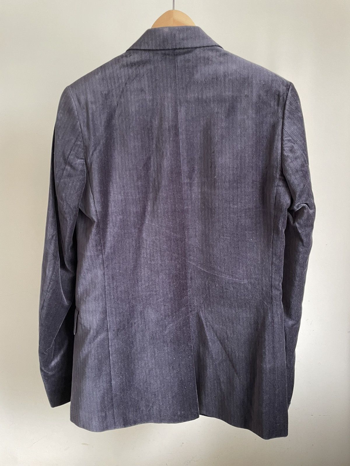 agnes b. Men’s 🇫🇷 agnes b. Pin Striped Velvet Blazer Sz 46/Small Size 36S - 4 Thumbnail