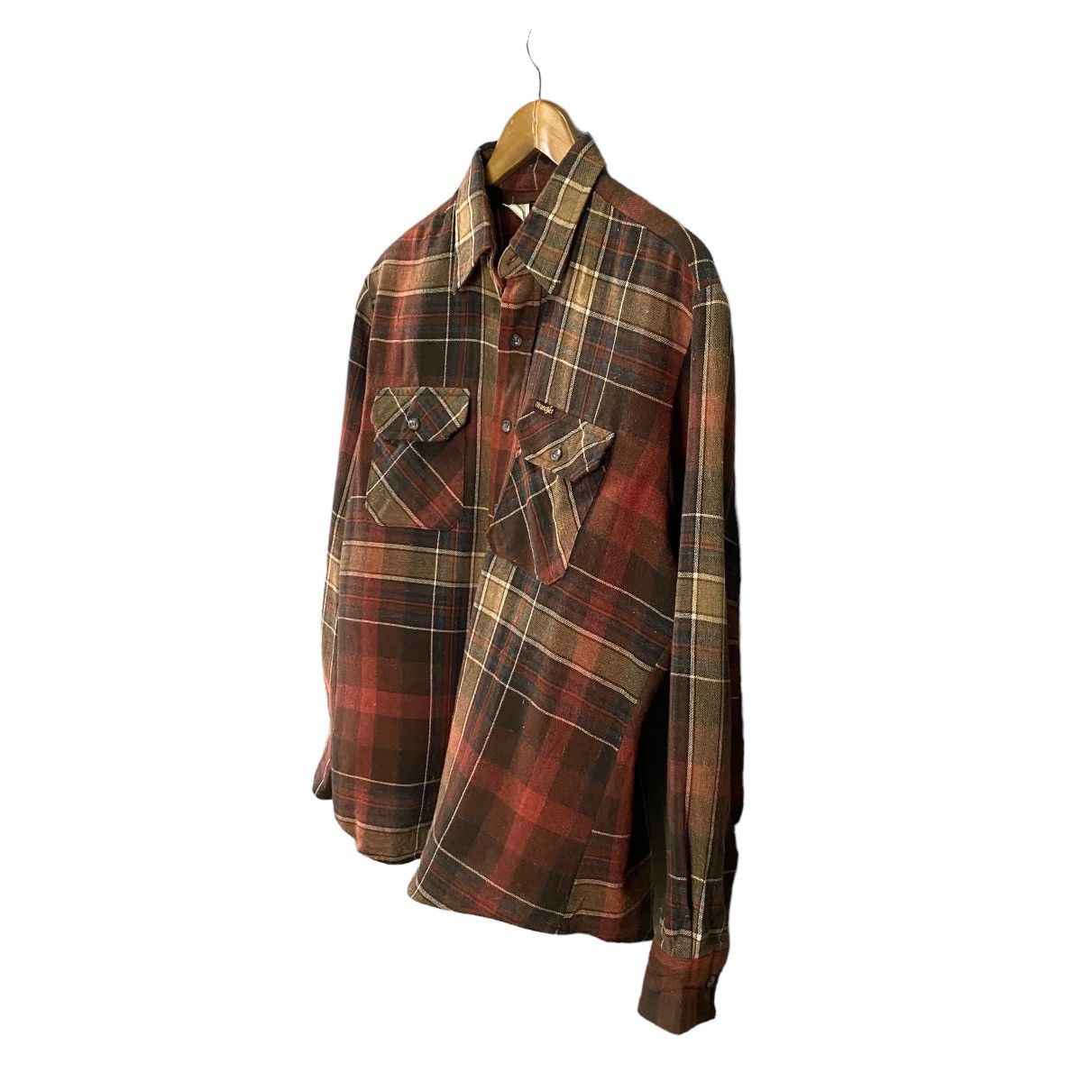 Vintage × Wrangler Vintage 80s wrangler wool flannel Size US L / EU 52-54 / 3 - 3 Thumbnail