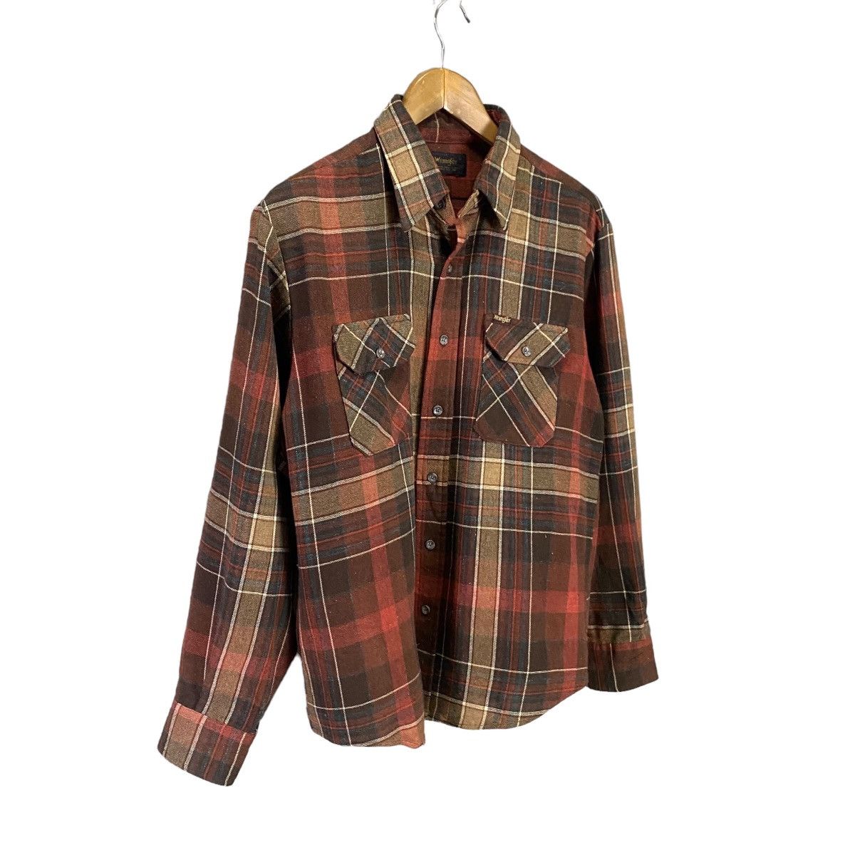 Vintage × Wrangler Vintage 80s wrangler wool flannel Size US L / EU 52-54 / 3 - 2 Thumbnail