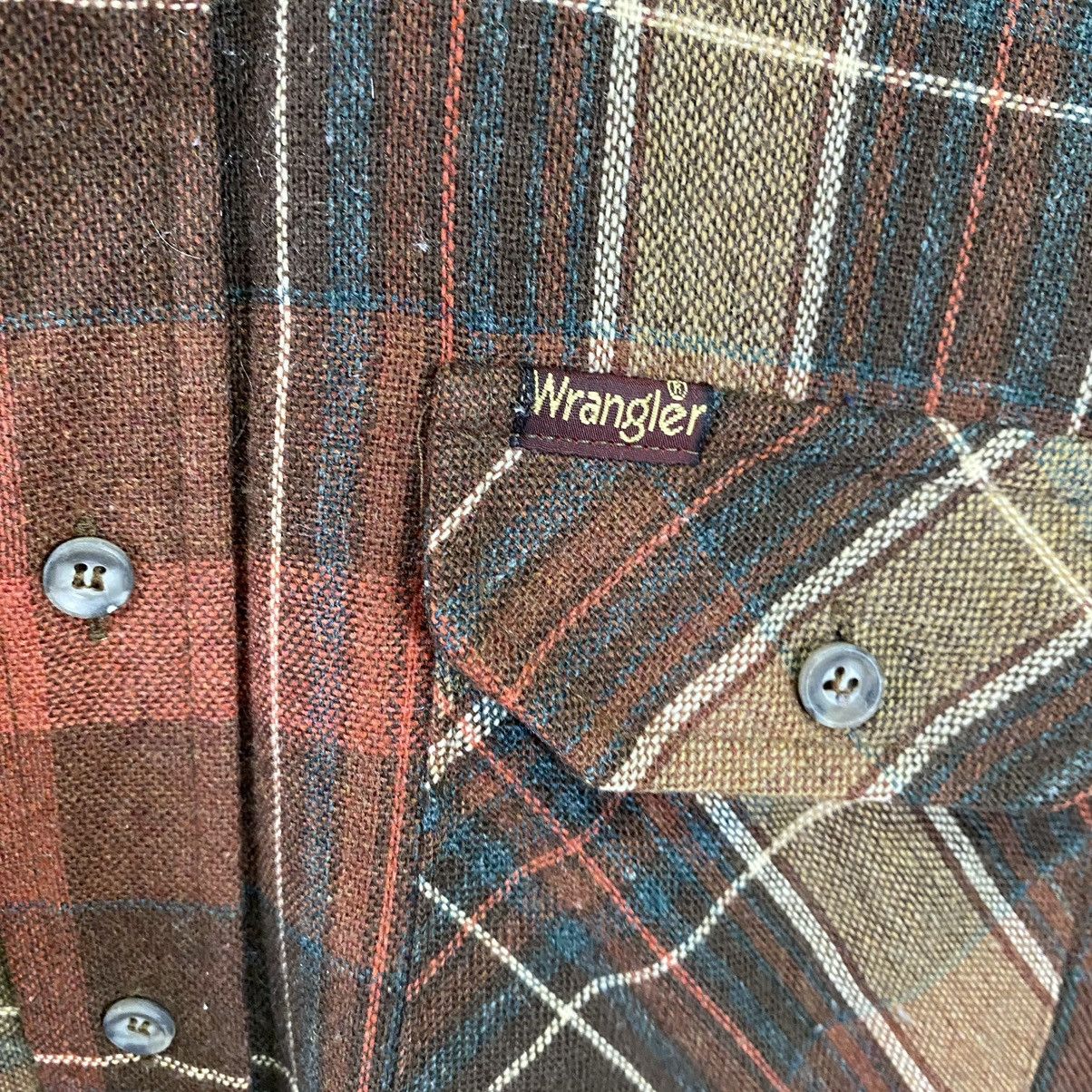 Vintage × Wrangler Vintage 80s wrangler wool flannel Size US L / EU 52-54 / 3 - 10 Thumbnail