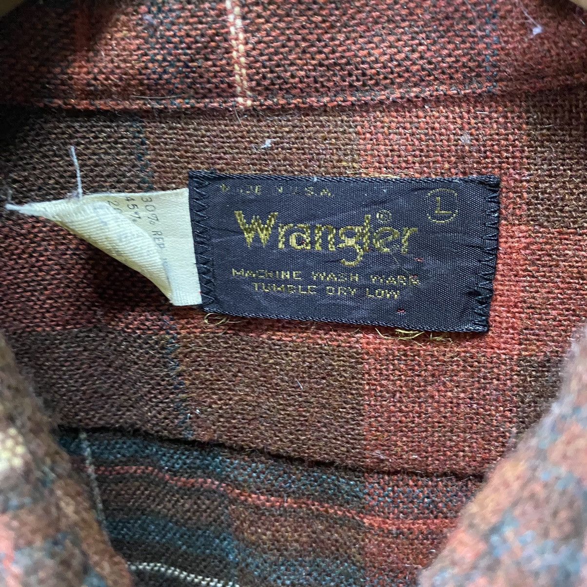 Vintage × Wrangler Vintage 80s wrangler wool flannel Size US L / EU 52-54 / 3 - 9 Thumbnail