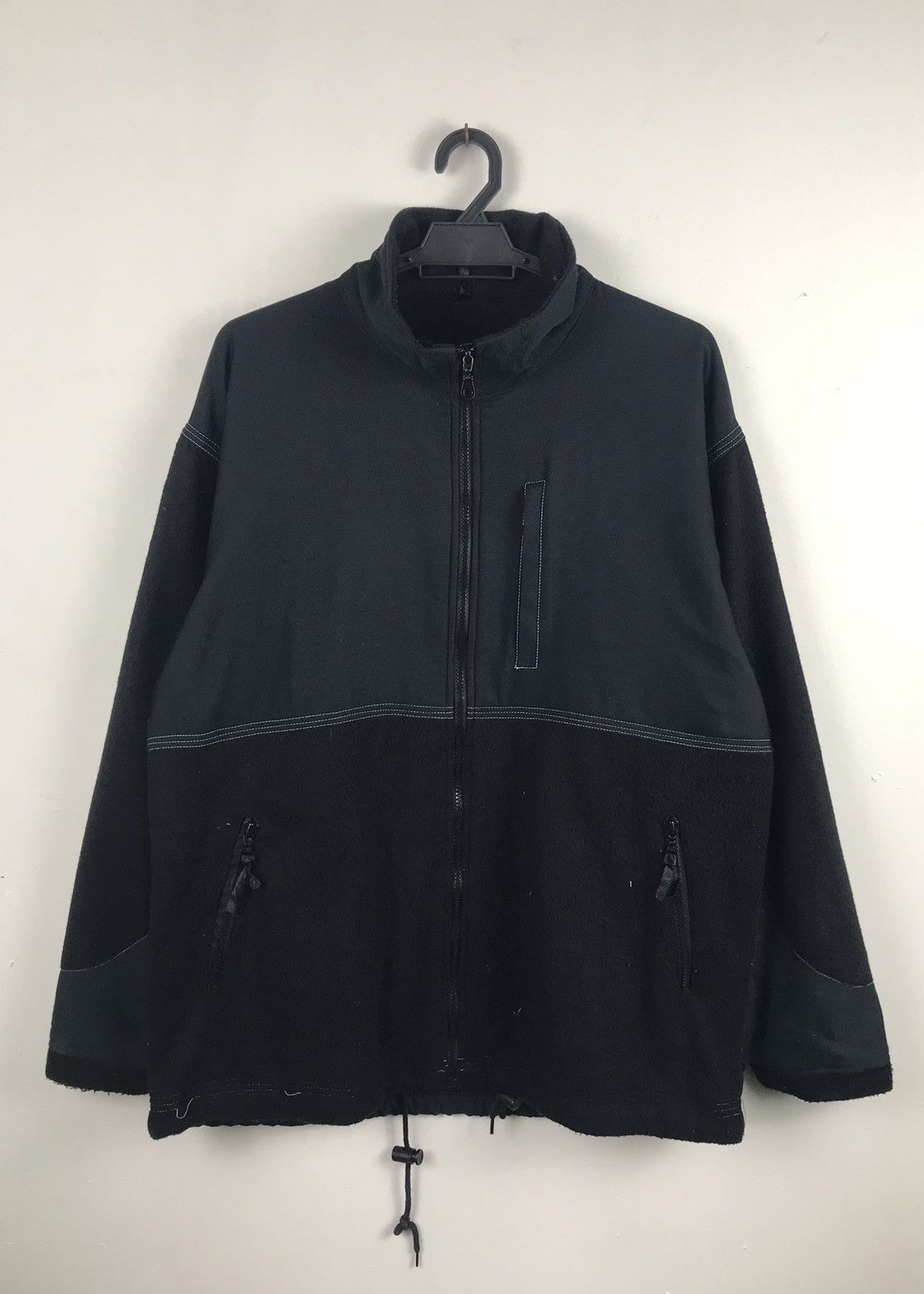 image of Very Vintage Jacket Full Zipper All Black Design, Men's (Size Medium)