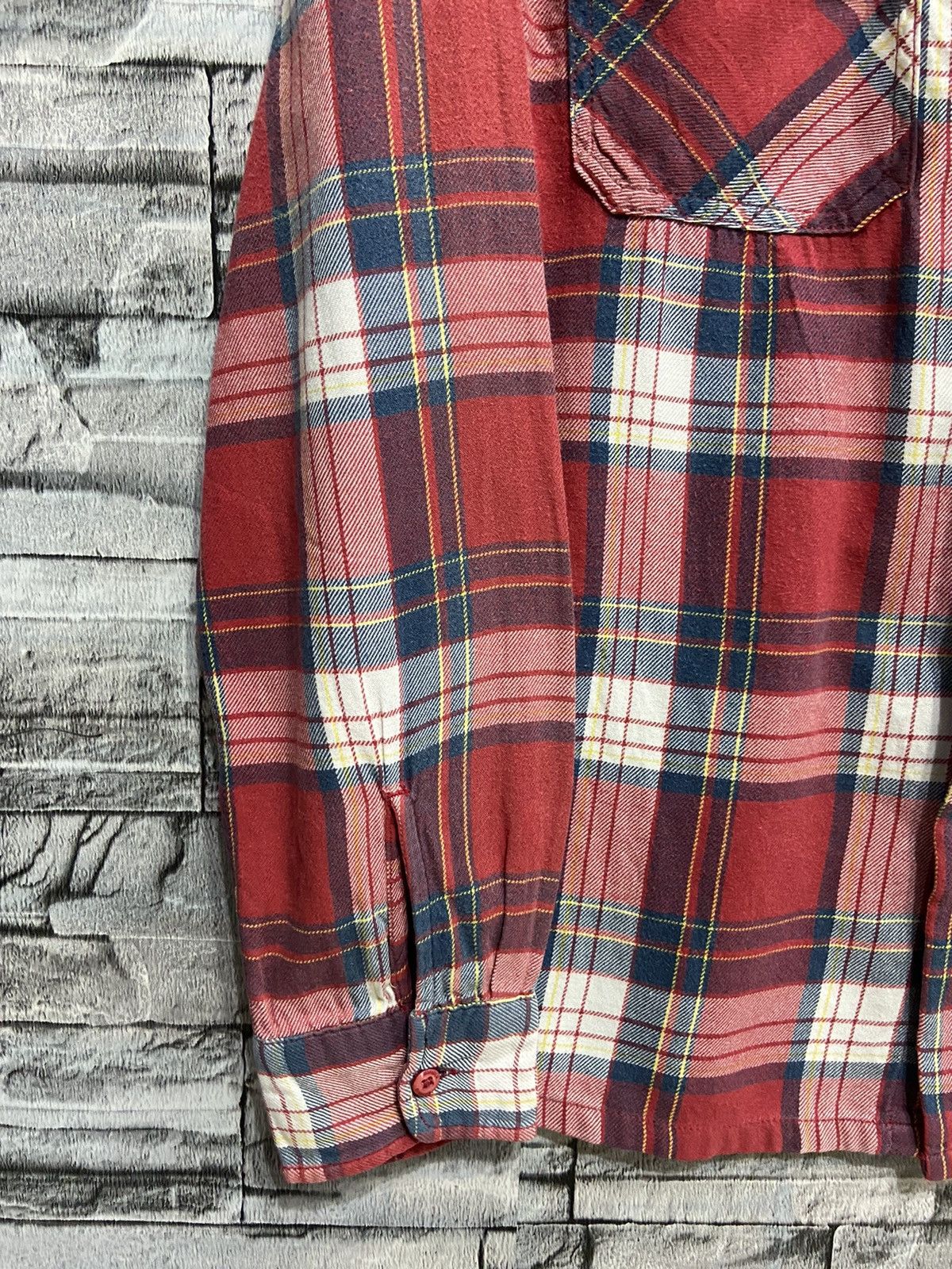 Billabong Vintage Billabong Flannel hoodie double pocket plaid Size US M / EU 48-50 / 2 - 4 Thumbnail