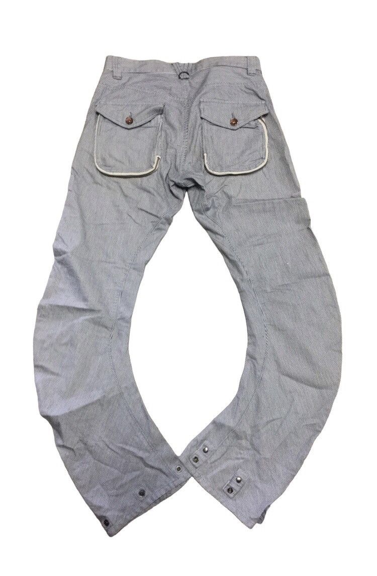 PPFM PPFM Asymmetrical Curve Leg Banana Cut Hickory Bikers Pant Size US 31 - 2 Thumbnail