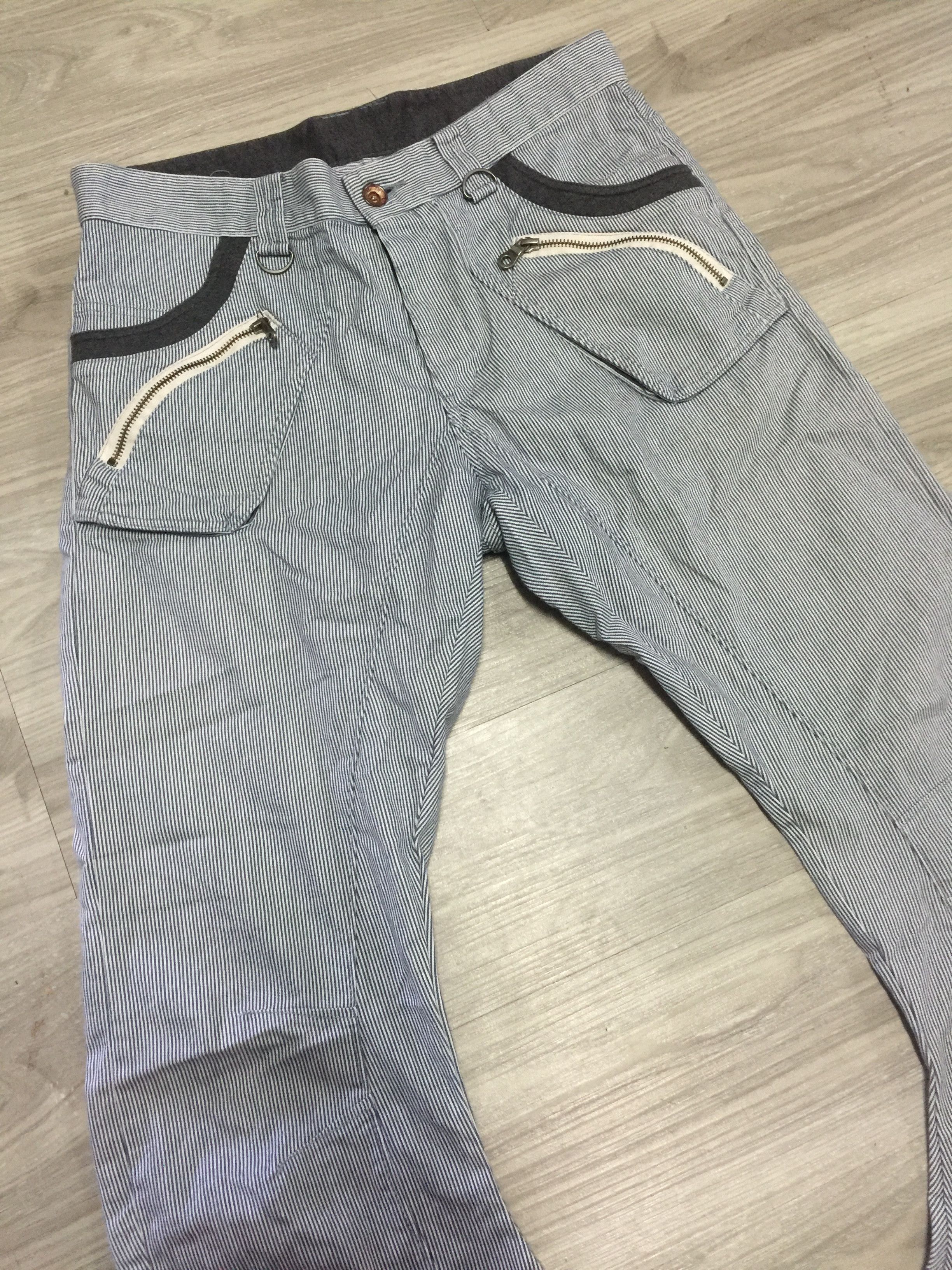 PPFM PPFM Asymmetrical Curve Leg Banana Cut Hickory Bikers Pant Size US 31 - 4 Thumbnail
