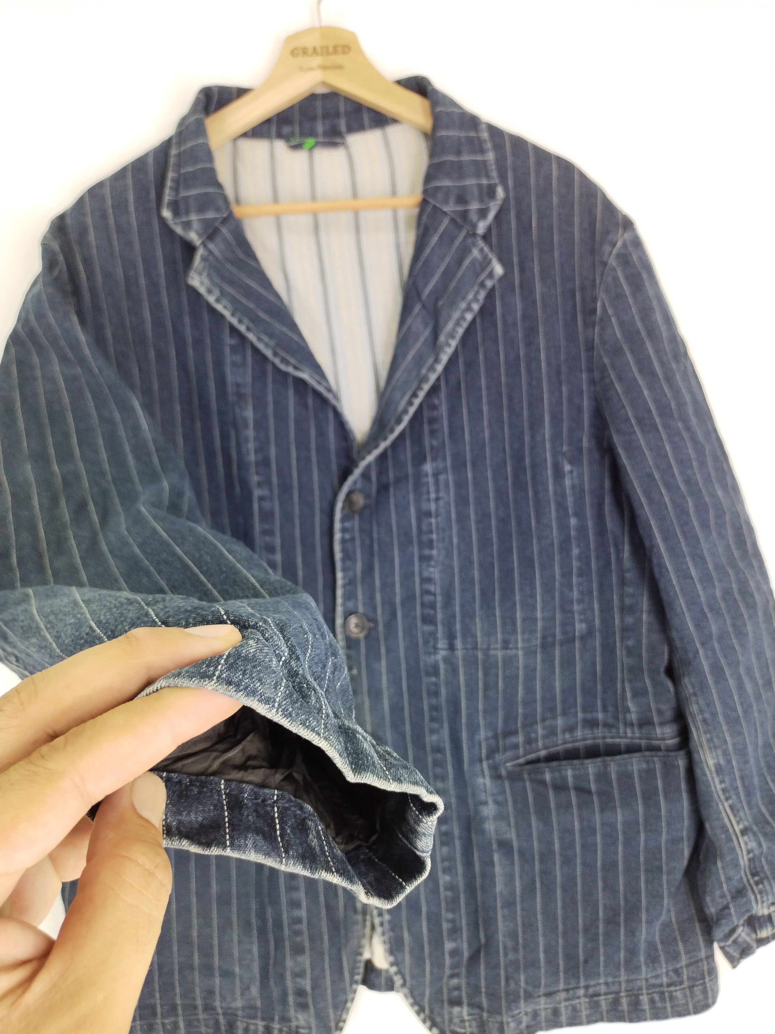 Kansai Yamamoto VINTAGE KANSAI JEANS DENIM JACKET Size US L / EU 52-54 / 3 - 7 Thumbnail