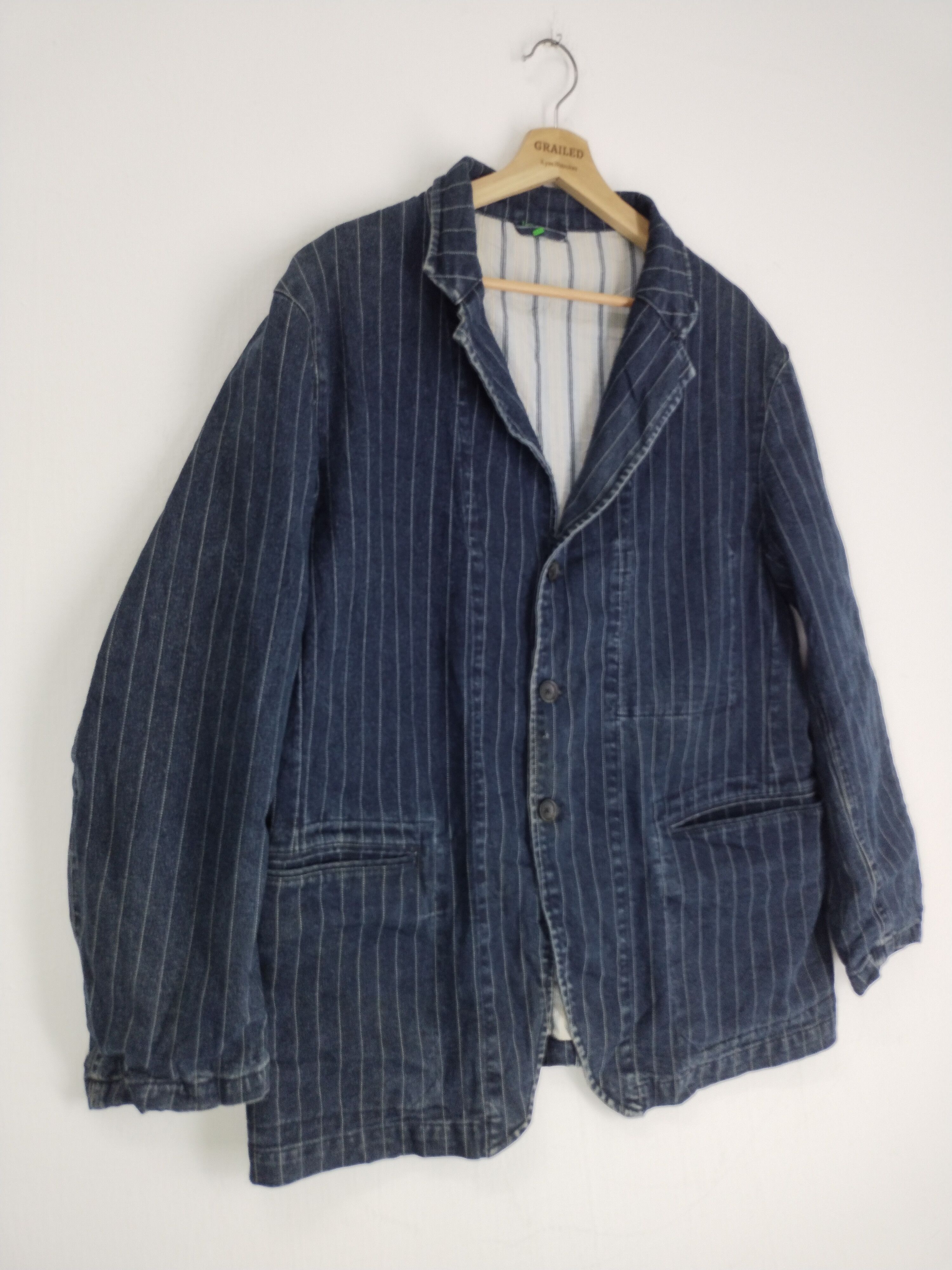 Kansai Yamamoto VINTAGE KANSAI JEANS DENIM JACKET Size US L / EU 52-54 / 3 - 5 Thumbnail