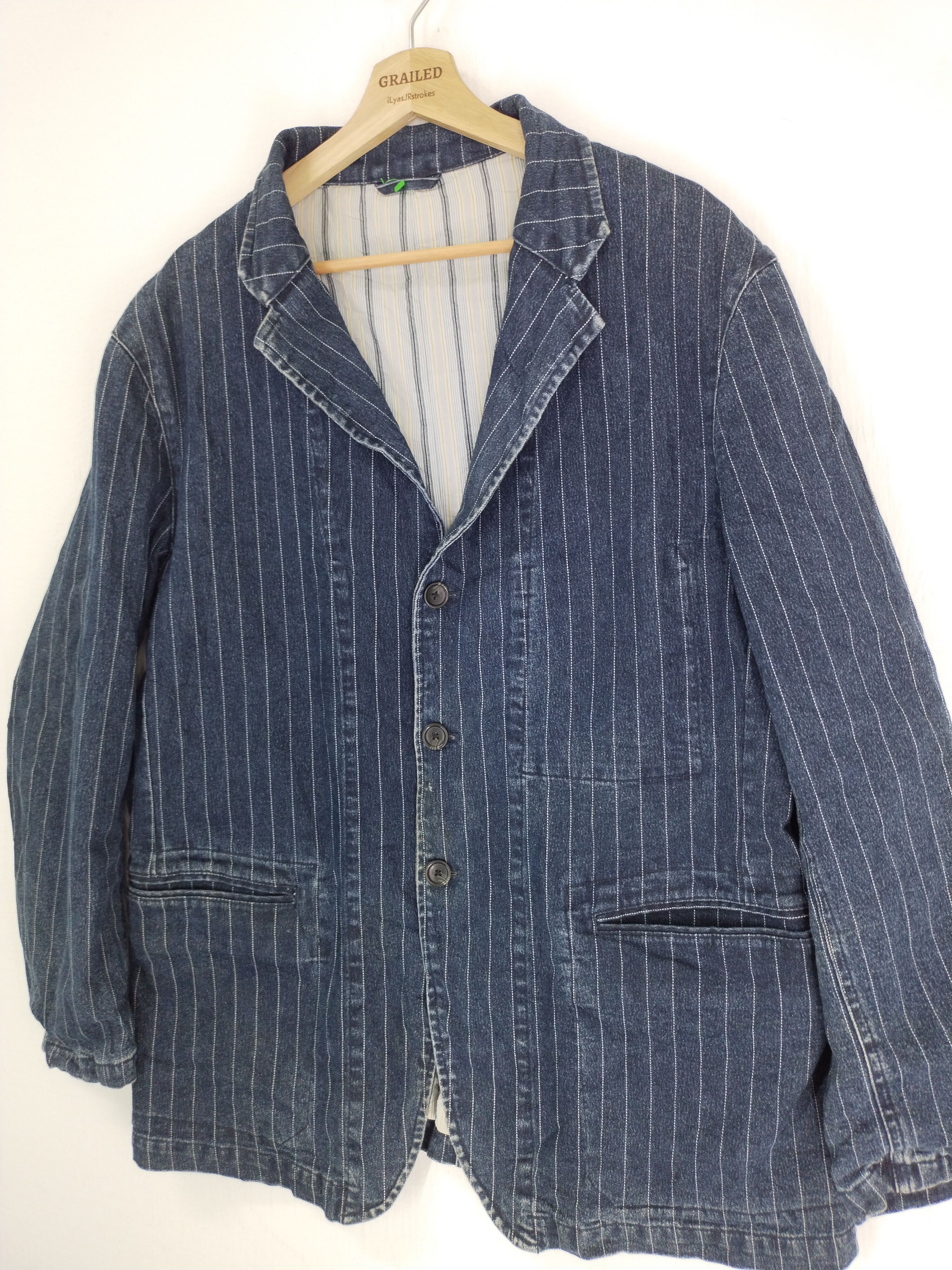 Kansai Yamamoto VINTAGE KANSAI JEANS DENIM JACKET Size US L / EU 52-54 / 3 - 3 Thumbnail