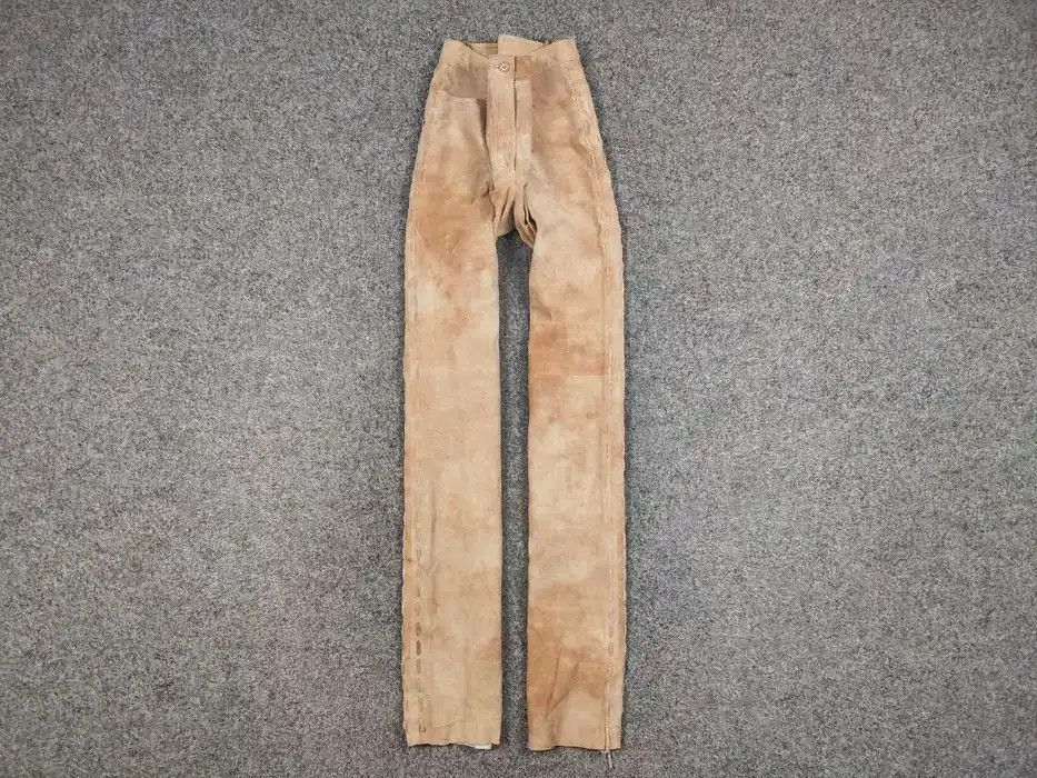 Japanese Brand Vintage Japanese suede leather Strap Bondage Trousers Pants Size 34" / US 12 / IT 48 - 1 Thumbnail