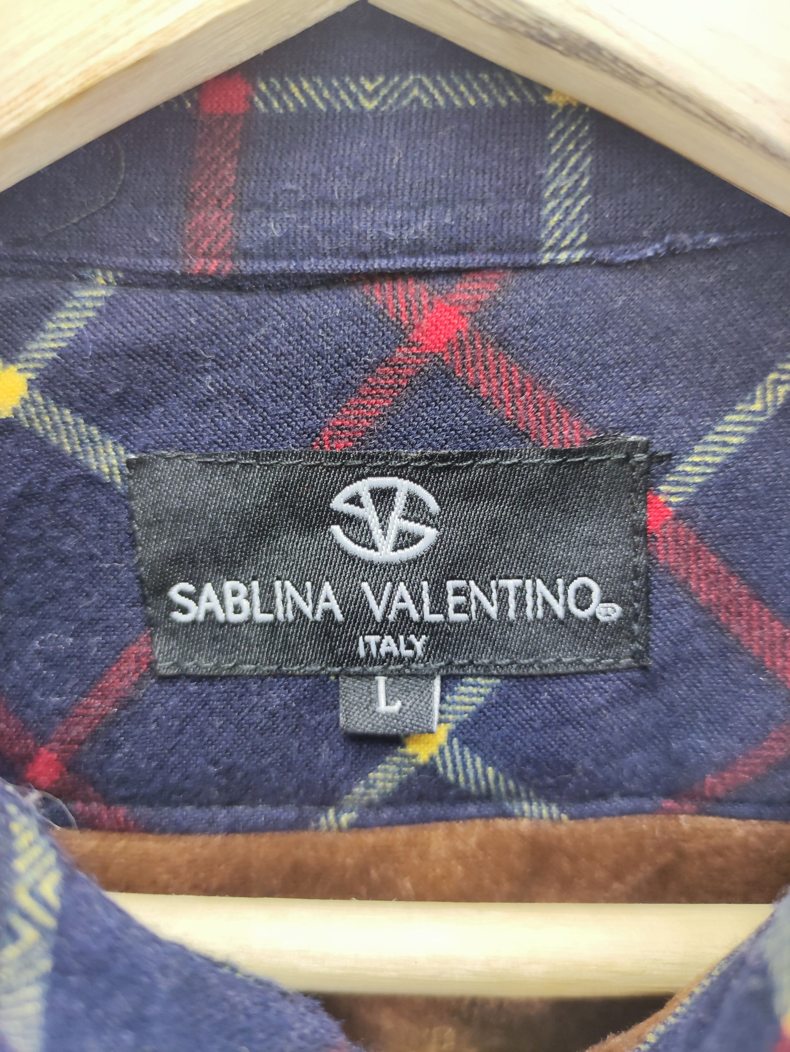 Flannel Vintage Sablina Valentino Lining Fleece Shirt Button Up Size US M / EU 48-50 / 2 - 3 Thumbnail