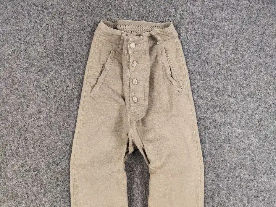 Transit Transit Par Such Beige Textured Cotton Trouser Pants Japan Size 32" / US 10 / IT 46 - 3 Thumbnail