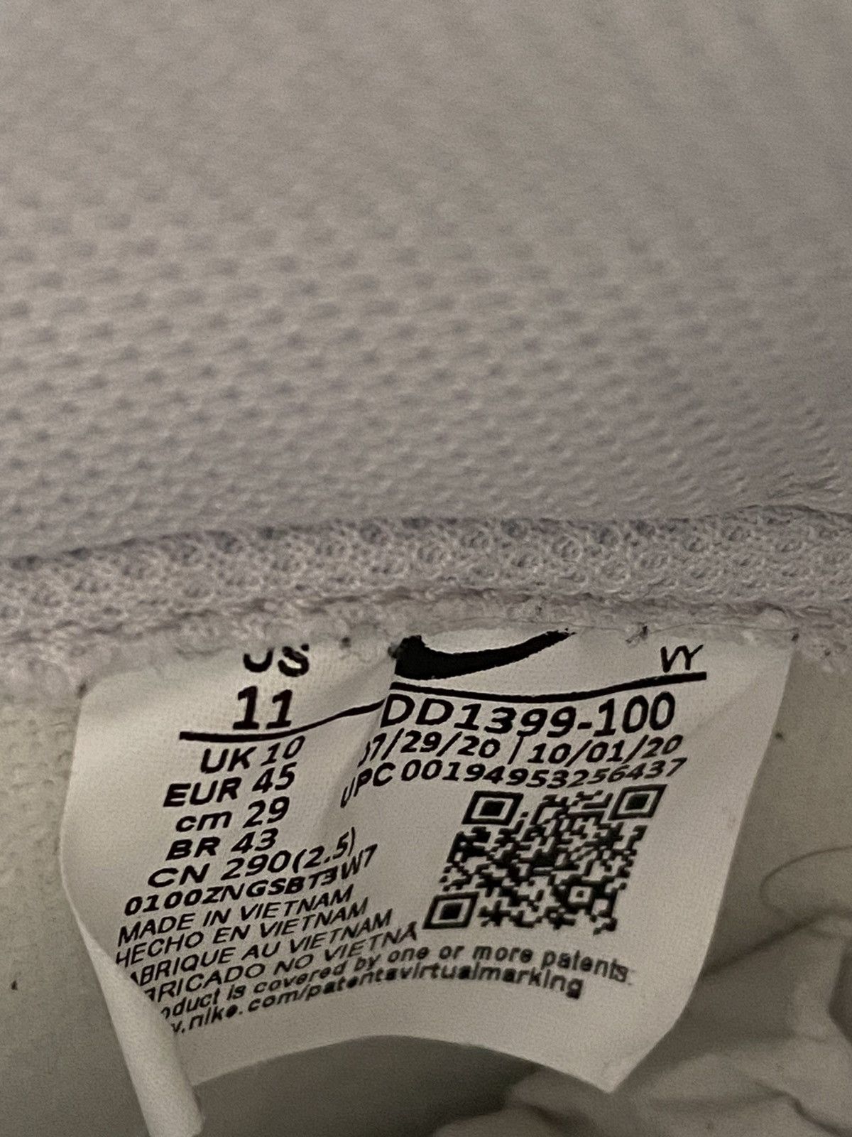 Nike 2021 Nike Dunk High Retro White Vast Grey Size US 11 / EU 44 - 7 Thumbnail