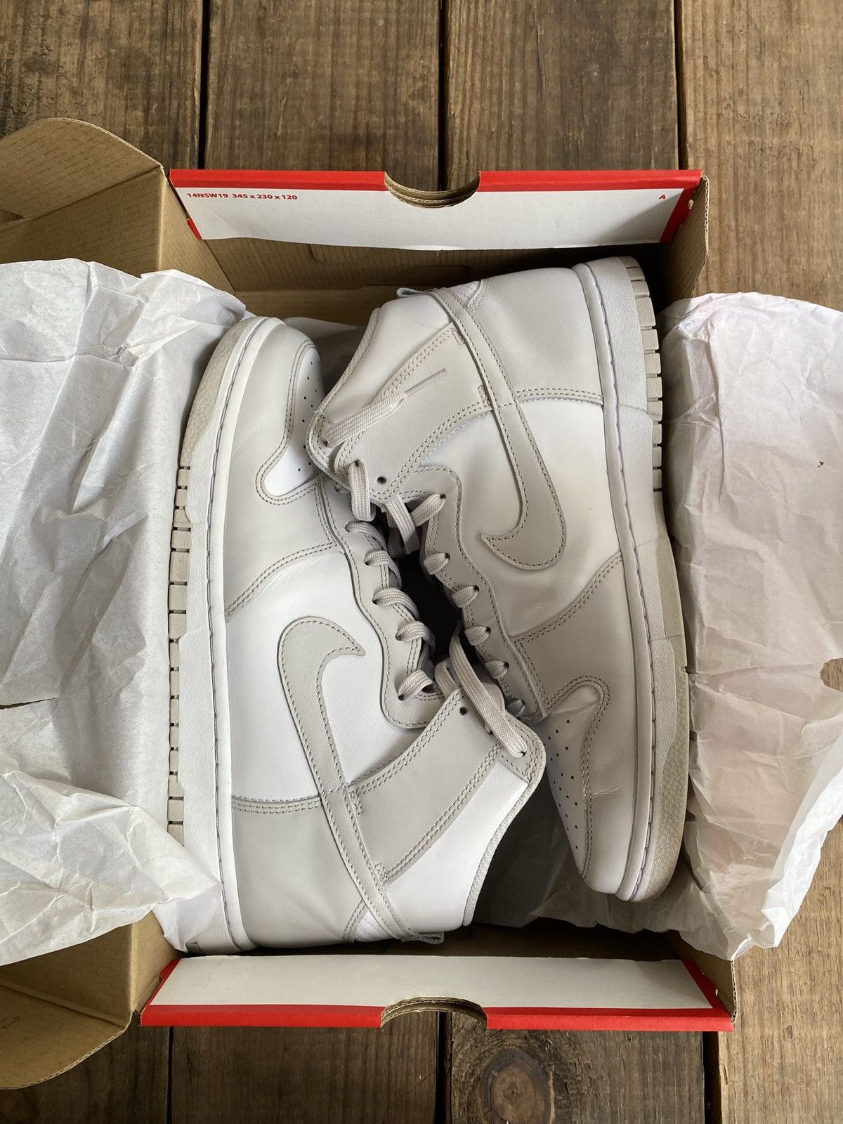 Nike 2021 Nike Dunk High Retro White Vast Grey Size US 11 / EU 44 - 9 Thumbnail