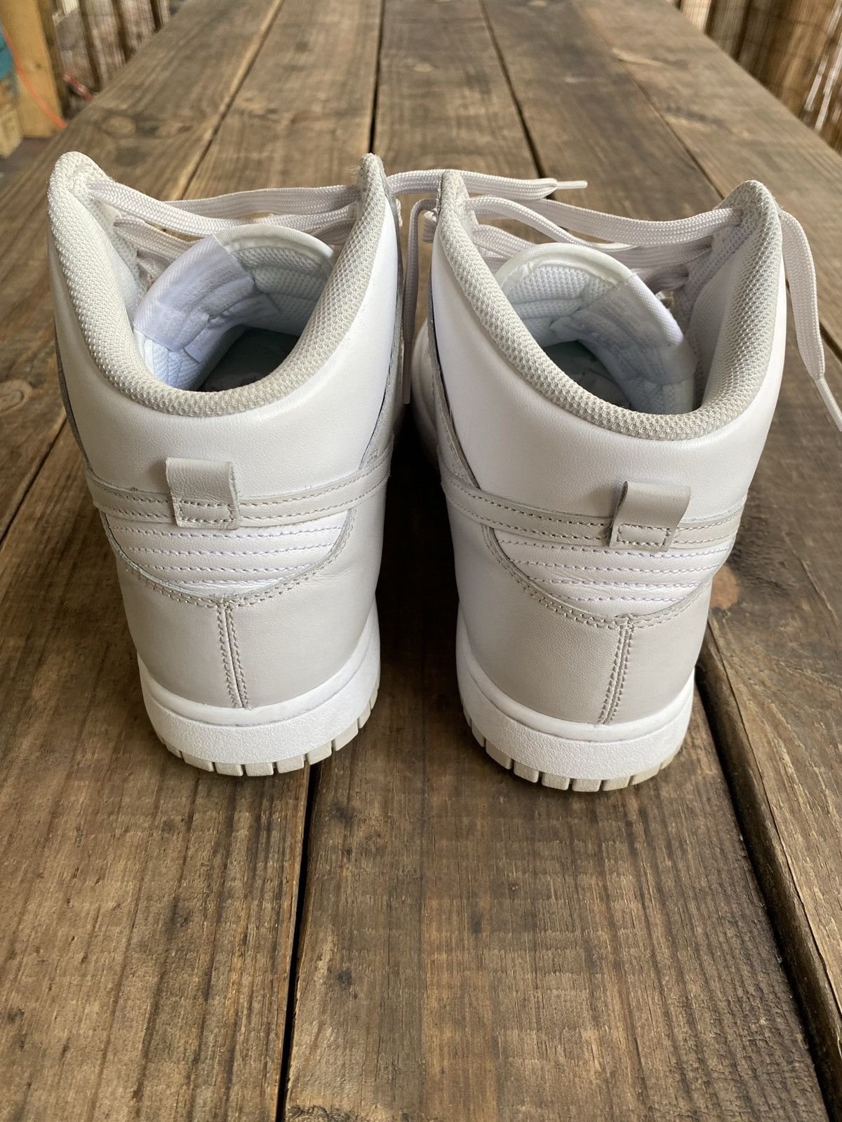 Nike 2021 Nike Dunk High Retro White Vast Grey Size US 11 / EU 44 - 4 Thumbnail