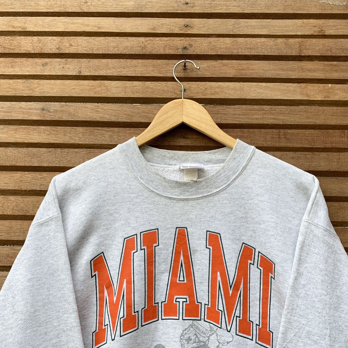 NCAA VINTAGE 90s MIAMI HURRICANES UNIVERSITY SWEATSHIRT Size US L / EU 52-54 / 3 - 3 Thumbnail