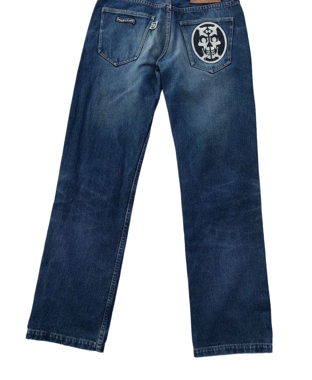 Japanese Brand Hell Star Art Or Anarchy Skull Denim Pants Size US 28 / EU 44 - 8 Thumbnail