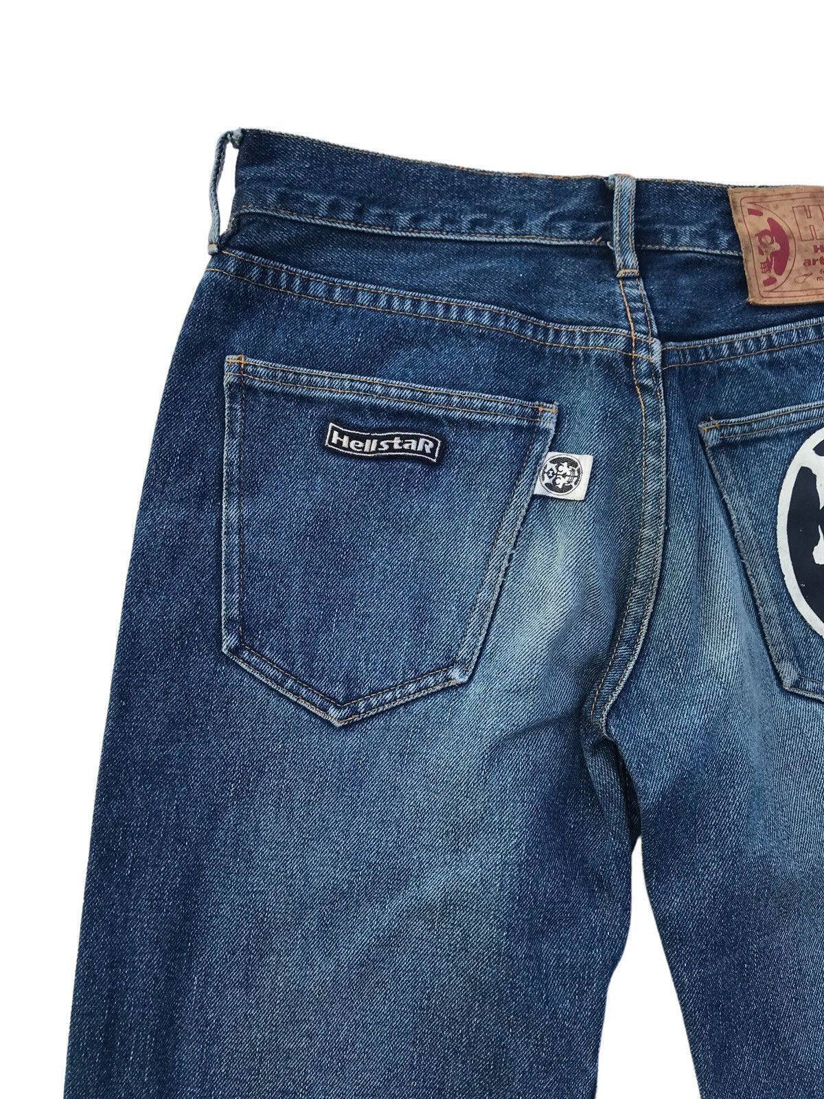 Japanese Brand Hell Star Art Or Anarchy Skull Denim Pants Size US 28 / EU 44 - 10 Thumbnail