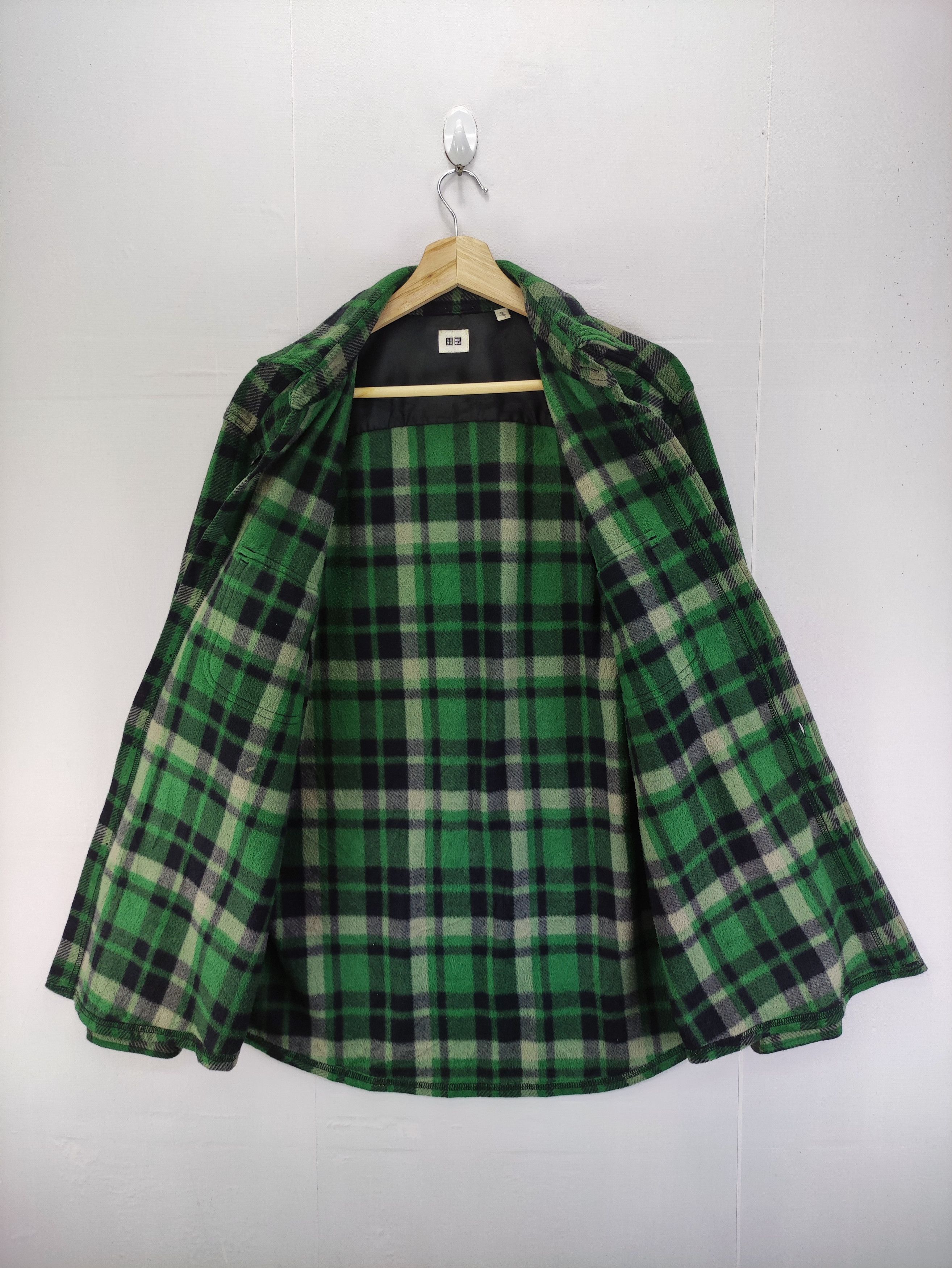 Uniqlo Vintage Uniqlo Shirt Button Up Checkered Fleece Size US L / EU 52-54 / 3 - 3 Thumbnail