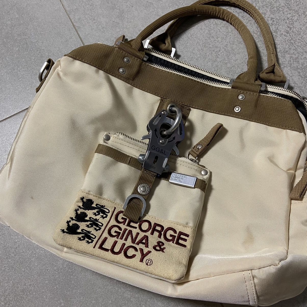 Sac à Bandoulière Orange George Gina & Lucy 2008 'Egoistica' - Nylon - Occasion Très Bon état