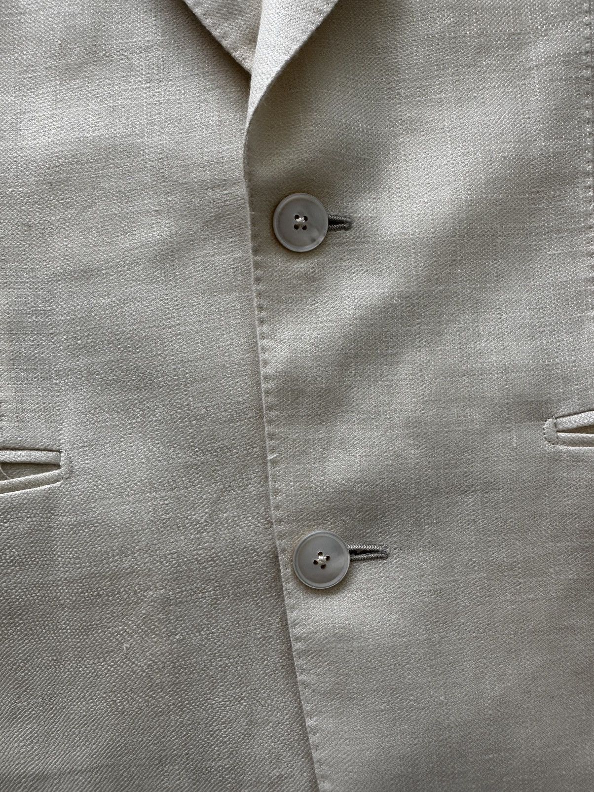 Other Samanamel - Off White Silk Linen Wool blend Jacket Size 50R - 14 Thumbnail
