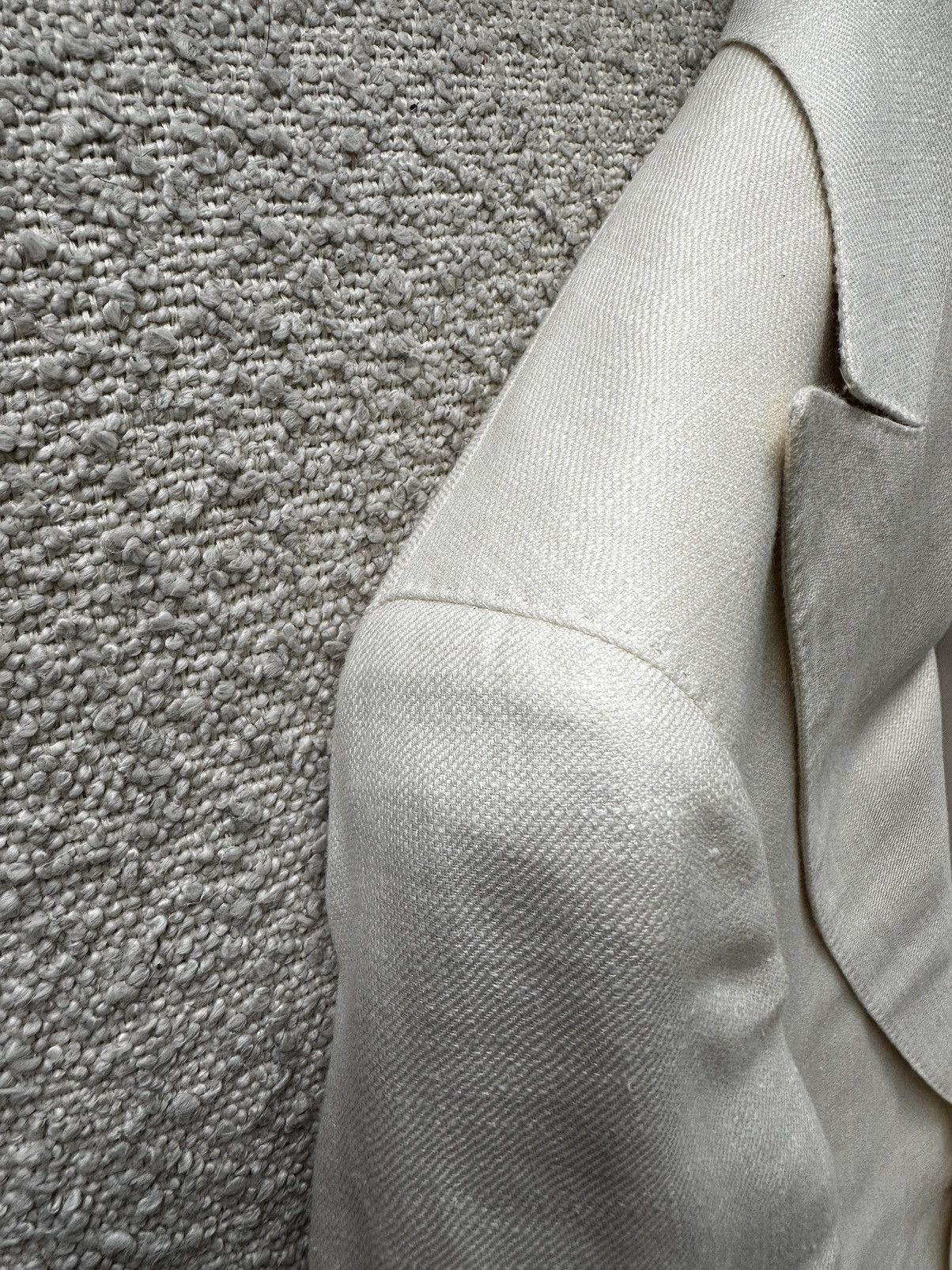 Other Samanamel - Off White Silk Linen Wool blend Jacket Size 50R - 11 Thumbnail
