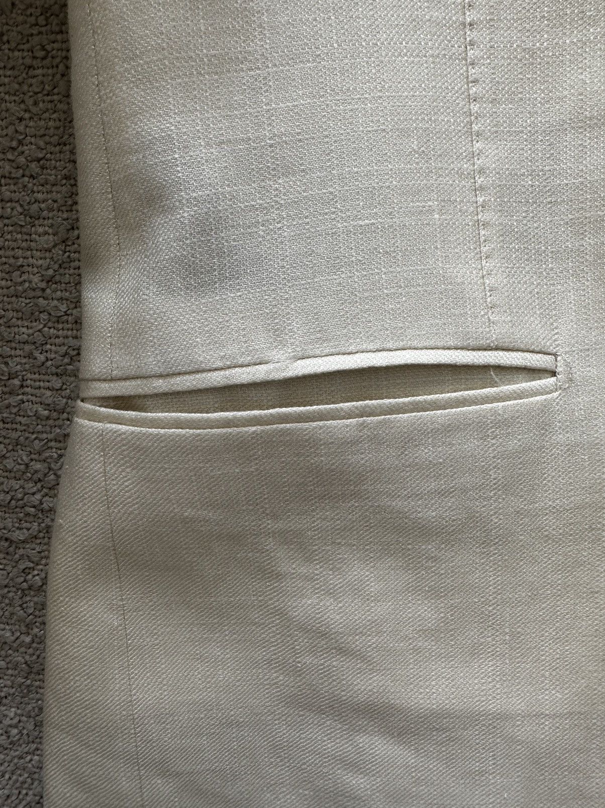 Other Samanamel - Off White Silk Linen Wool blend Jacket Size 50R - 15 Thumbnail