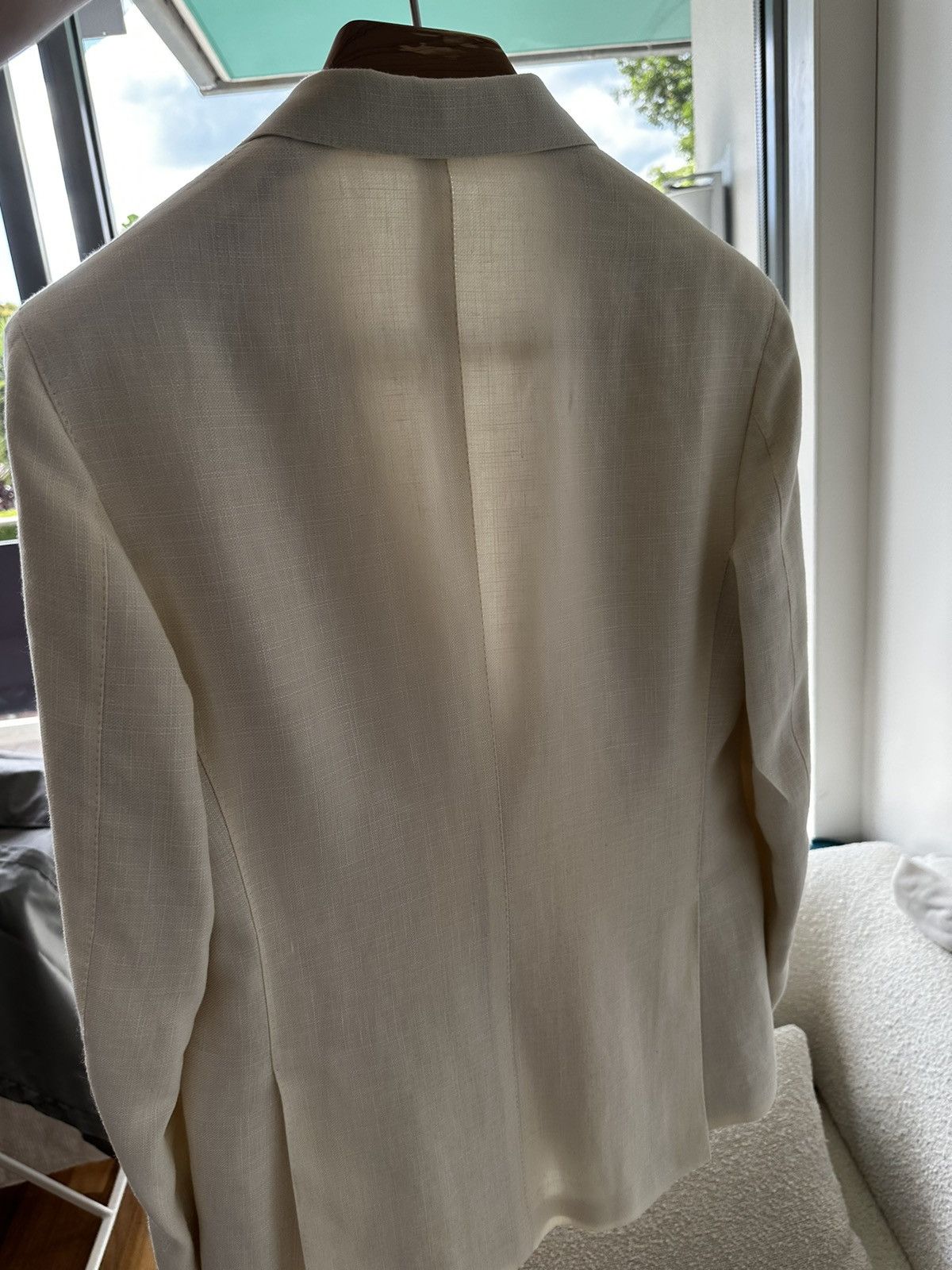 Other Samanamel - Off White Silk Linen Wool blend Jacket Size 50R - 17 Thumbnail