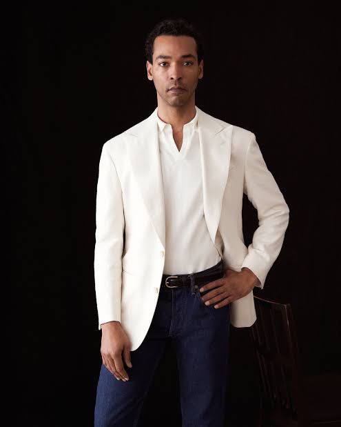 Other Samanamel - Off White Silk Linen Wool blend Jacket Size 50R - 3 Thumbnail