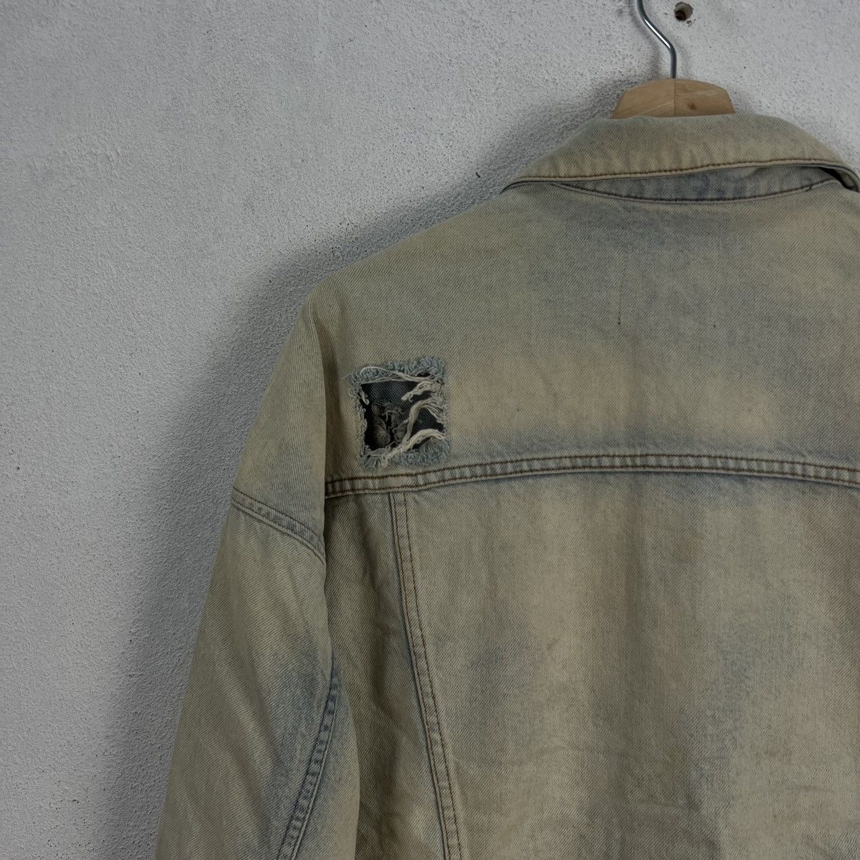 Japanese Brand VINTAGE ZARA MAN DISTRESSED DENIM JACKET ACID WASH DESIGN Size US L / EU 52-54 / 3 - 12 Thumbnail