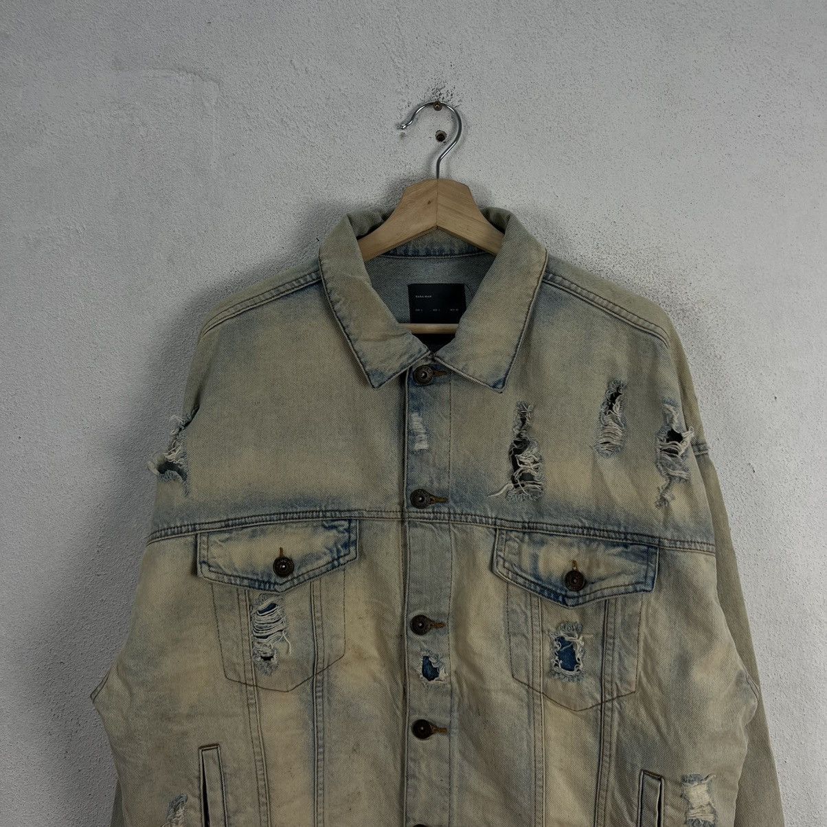 Japanese Brand VINTAGE ZARA MAN DISTRESSED DENIM JACKET ACID WASH DESIGN Size US L / EU 52-54 / 3 - 3 Thumbnail