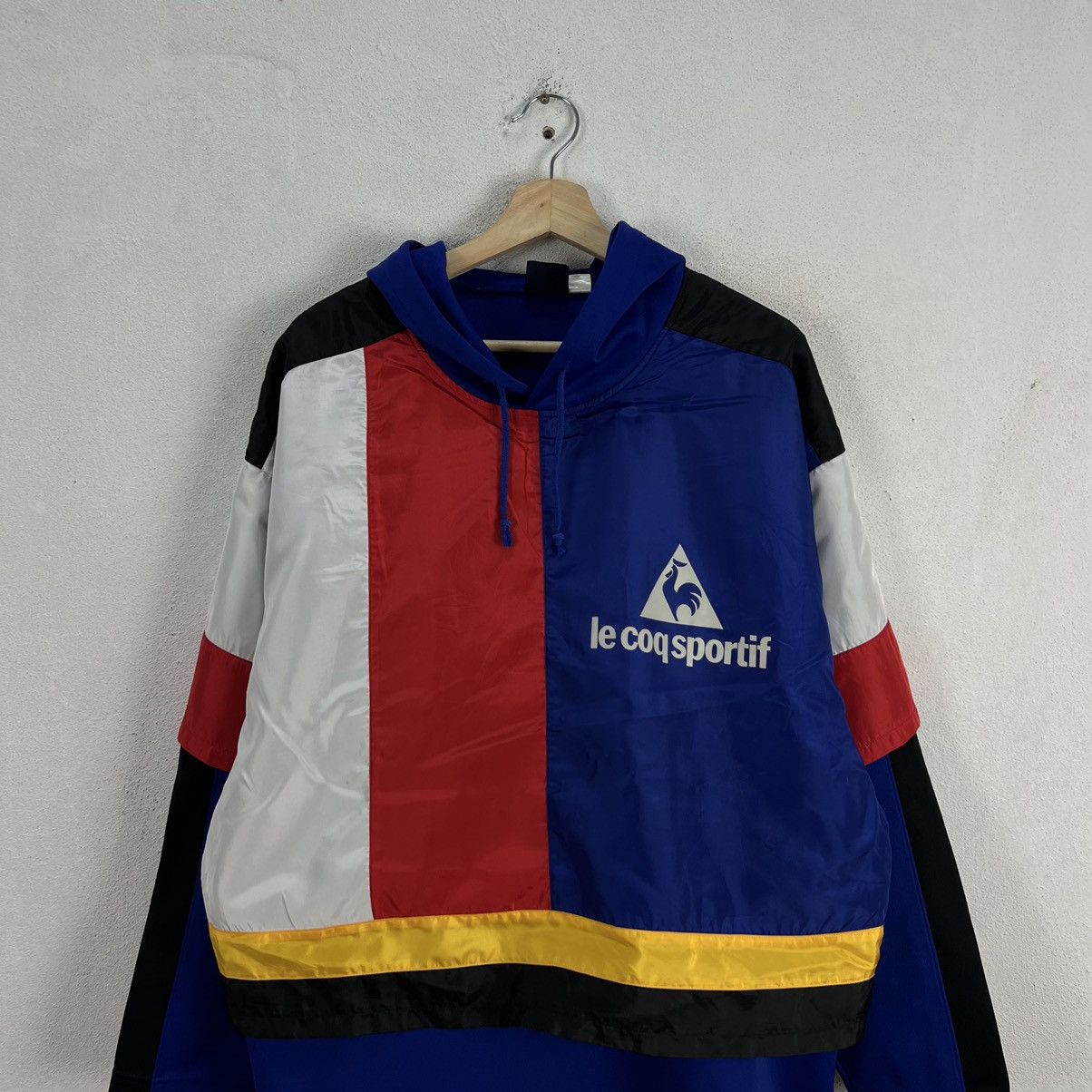 Japanese Brand VINTAGE LE COQ SPORTIF BIG LOGO RARE COLOUR MIX JACKET Size US L / EU 52-54 / 3 - 4 Thumbnail