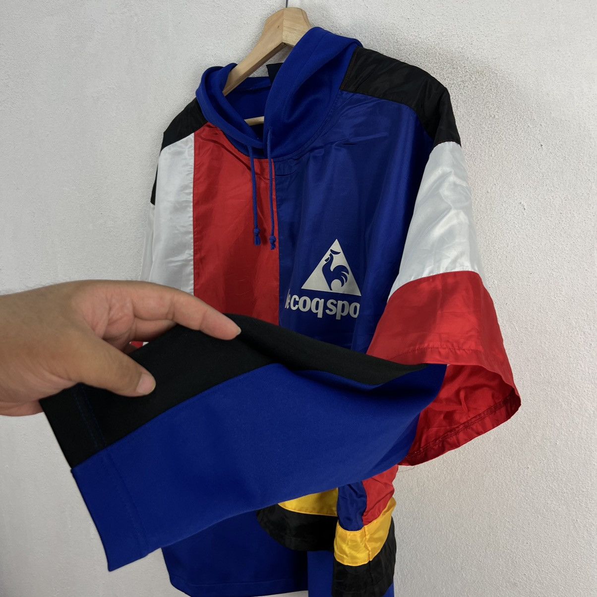 Japanese Brand VINTAGE LE COQ SPORTIF BIG LOGO RARE COLOUR MIX JACKET Size US L / EU 52-54 / 3 - 7 Thumbnail