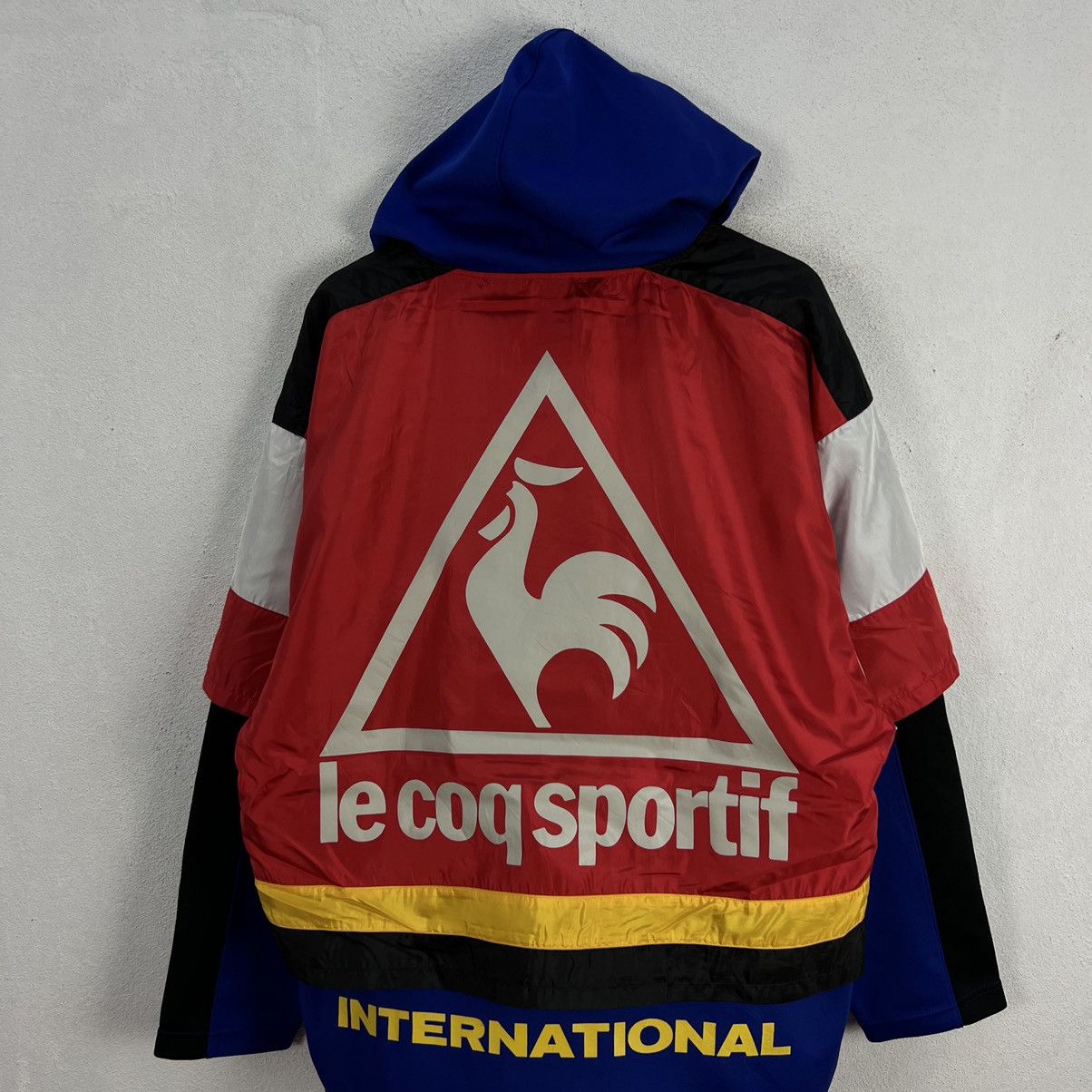 Japanese Brand VINTAGE LE COQ SPORTIF BIG LOGO RARE COLOUR MIX JACKET Size US L / EU 52-54 / 3 - 10 Thumbnail