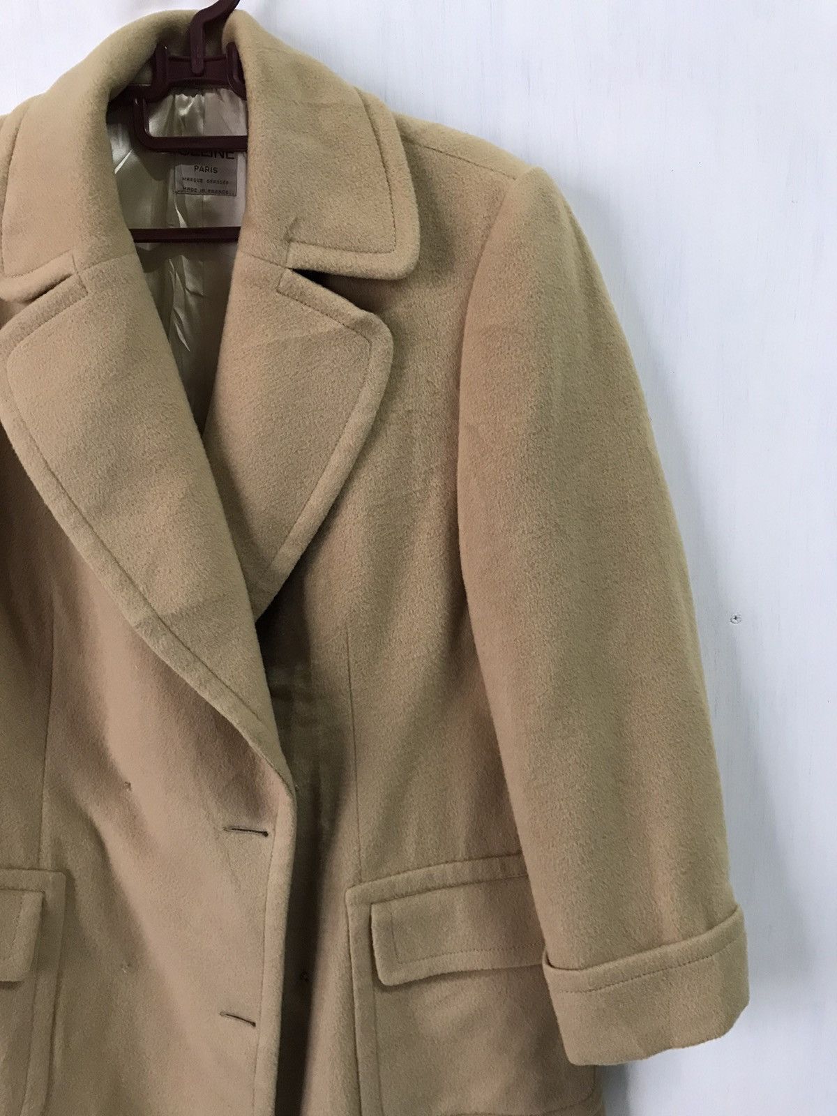 Celine VINTAGE CELINE PARIS WOOL DOUBLE BREAST LONG COAT Size M / US 6-8 / IT 42-44 - 4 Thumbnail