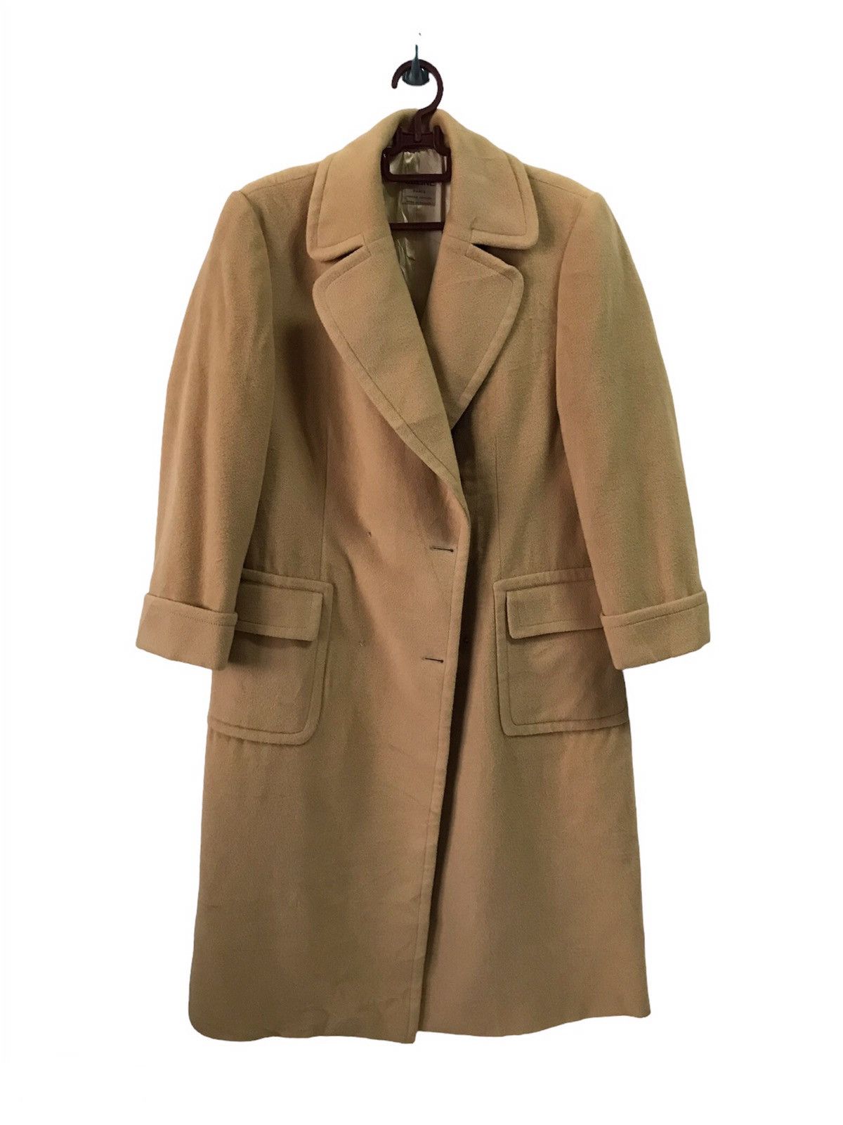 image of Celine Paris Wool Double Breast Long Coat, Women's (Size Medium)