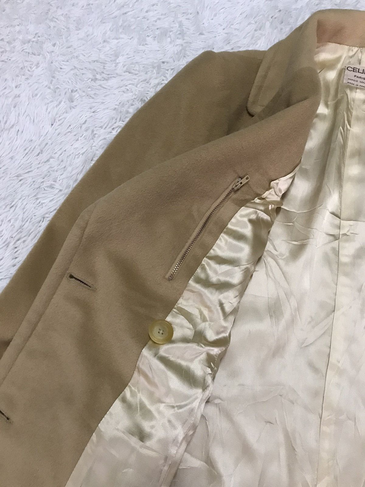 Celine VINTAGE CELINE PARIS WOOL DOUBLE BREAST LONG COAT Size M / US 6-8 / IT 42-44 - 16 Thumbnail