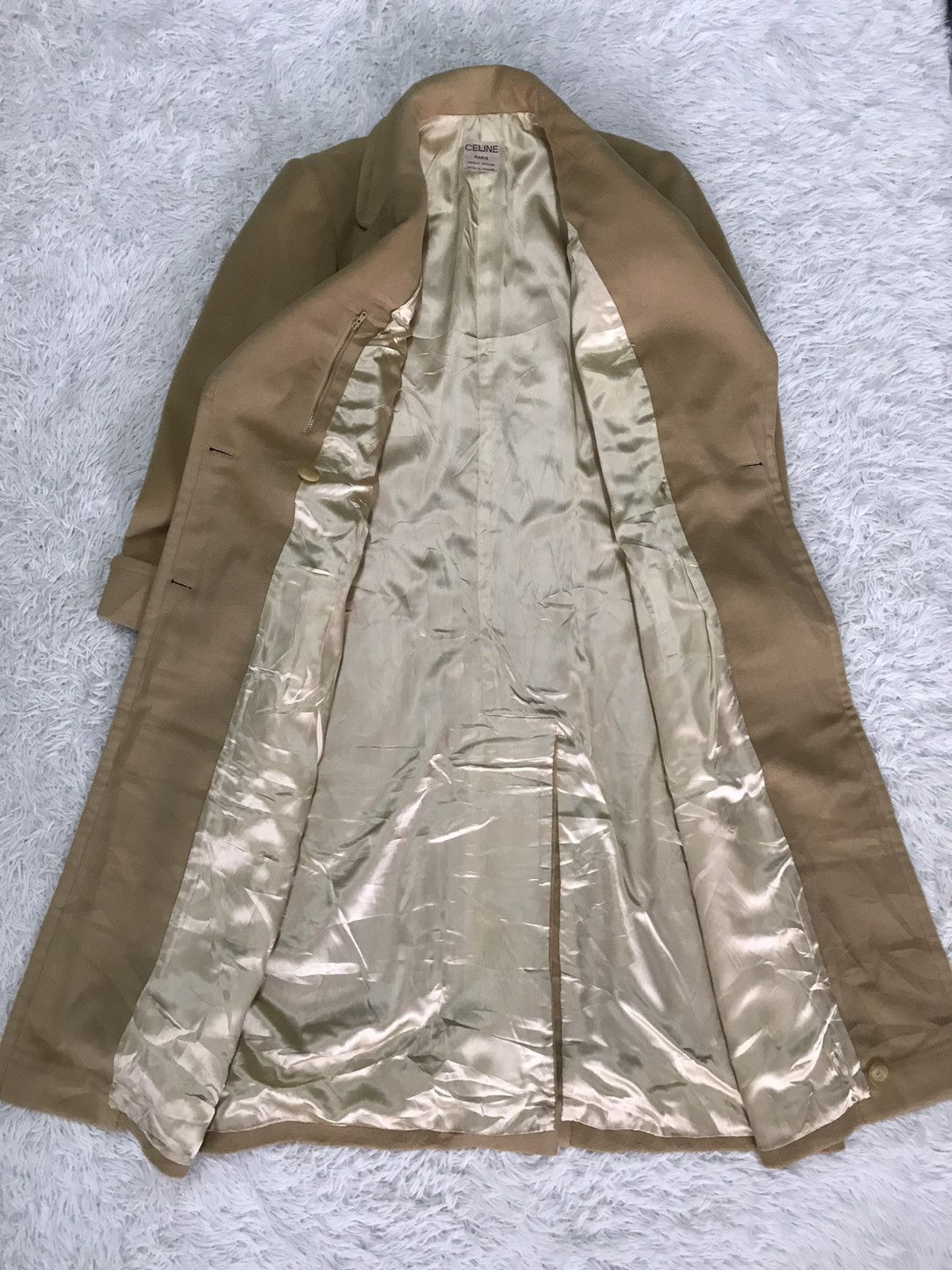 Celine VINTAGE CELINE PARIS WOOL DOUBLE BREAST LONG COAT Size M / US 6-8 / IT 42-44 - 14 Thumbnail