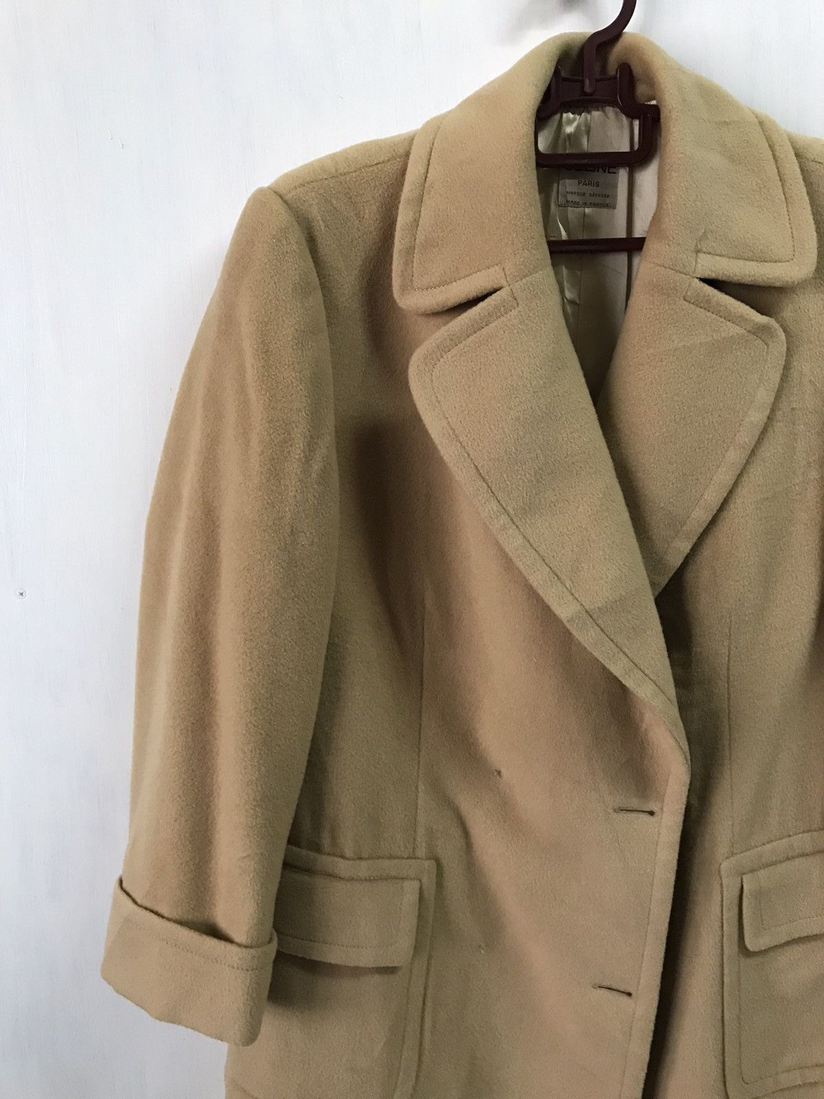 Celine VINTAGE CELINE PARIS WOOL DOUBLE BREAST LONG COAT Size M / US 6-8 / IT 42-44 - 3 Thumbnail