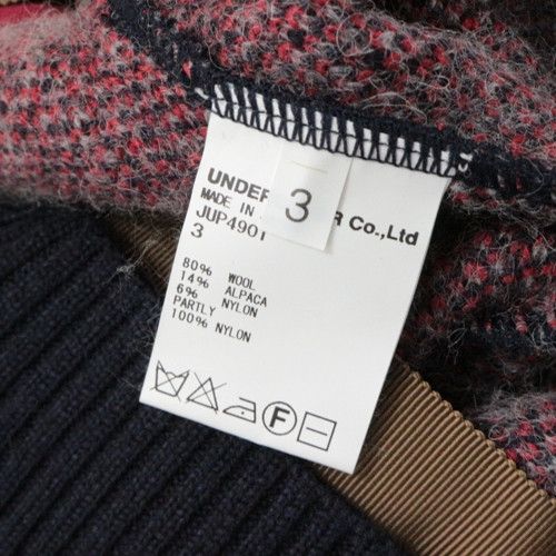 Sweater Gray x Red Argyle Cardigan
