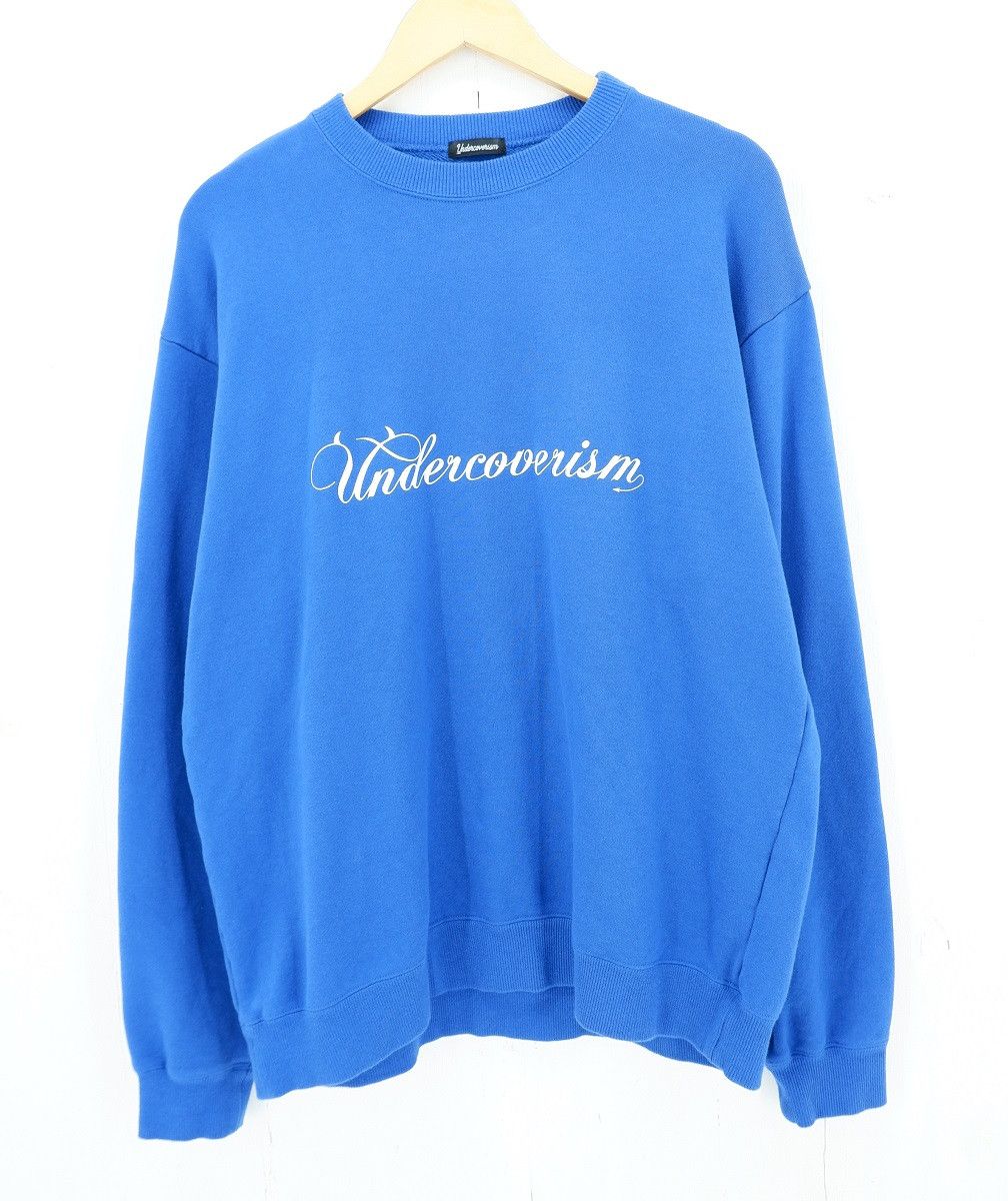 Sweater Blue Front Logo Print Long Sleeve