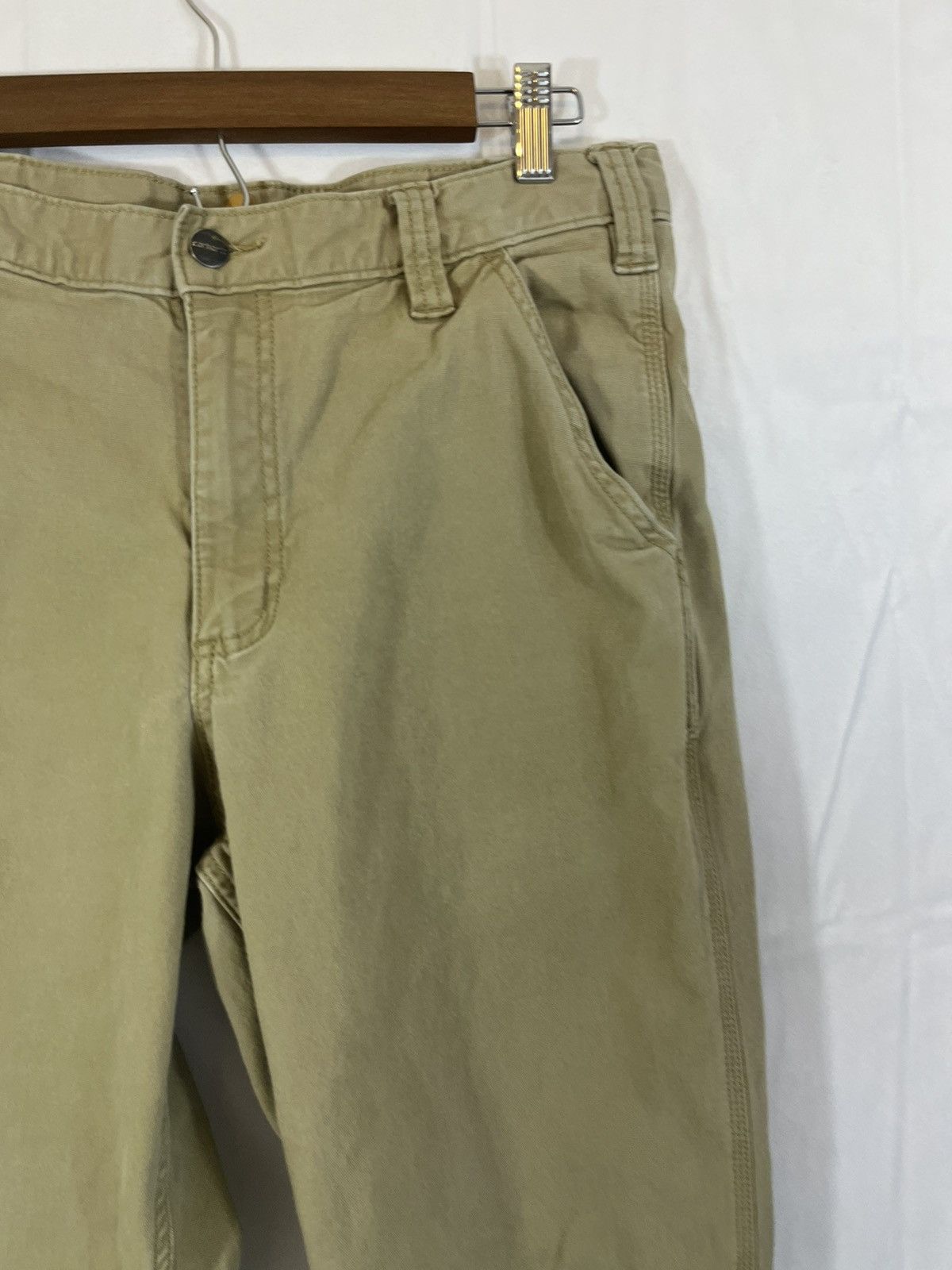 Carhartt Distressed Cropped Raw Hem Work Pants Size US 34 / EU 50 - 3 Thumbnail
