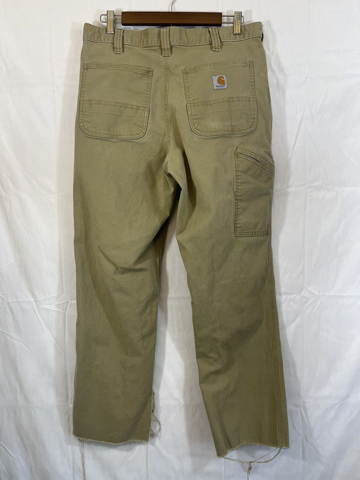 Carhartt Distressed Cropped Raw Hem Work Pants Size US 34 / EU 50 - 12 Thumbnail