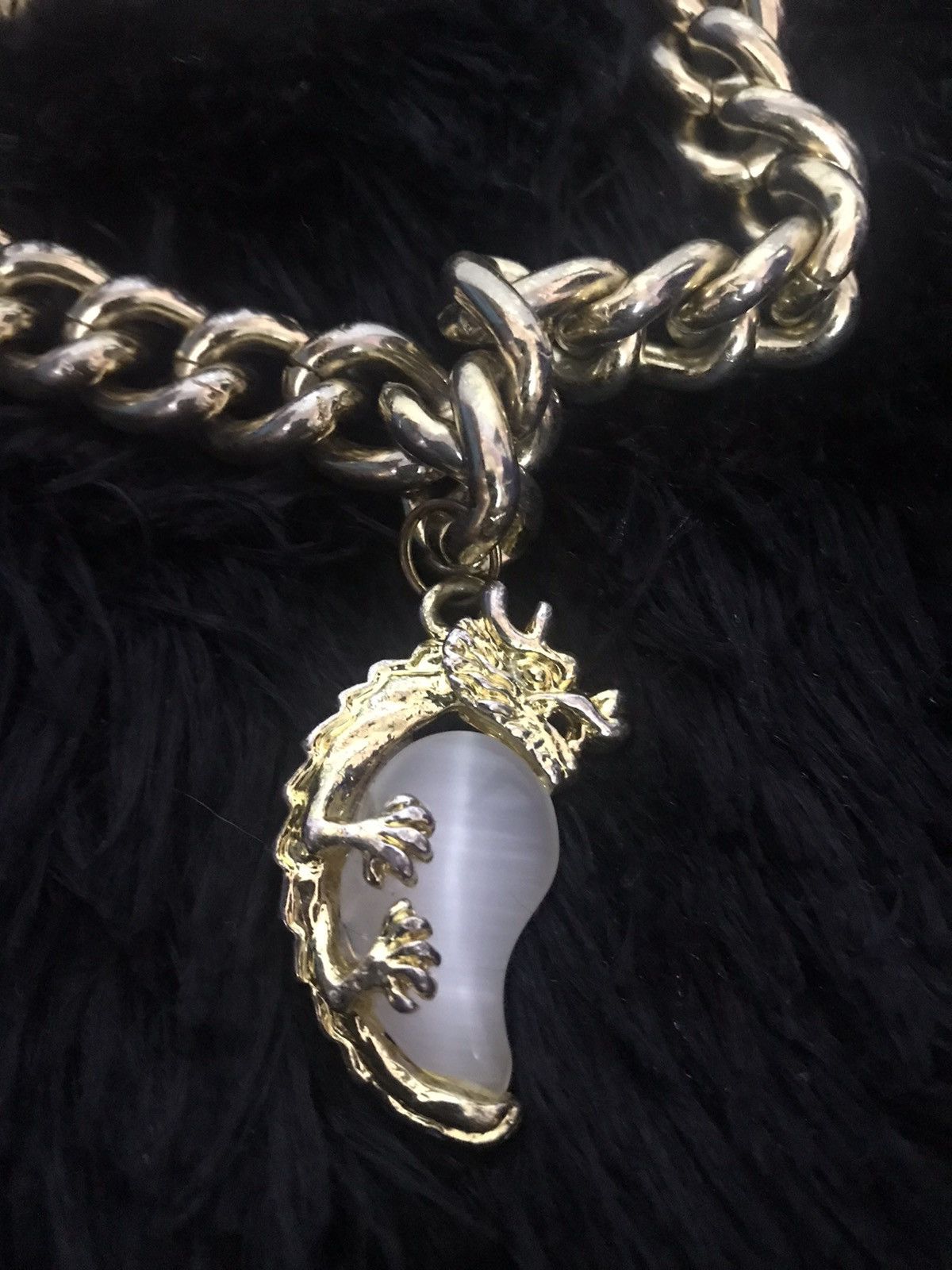 Jewelry Customade Necklace Pendant Dragon Stone Hip Hop Style Size ONE SIZE - 2 Thumbnail