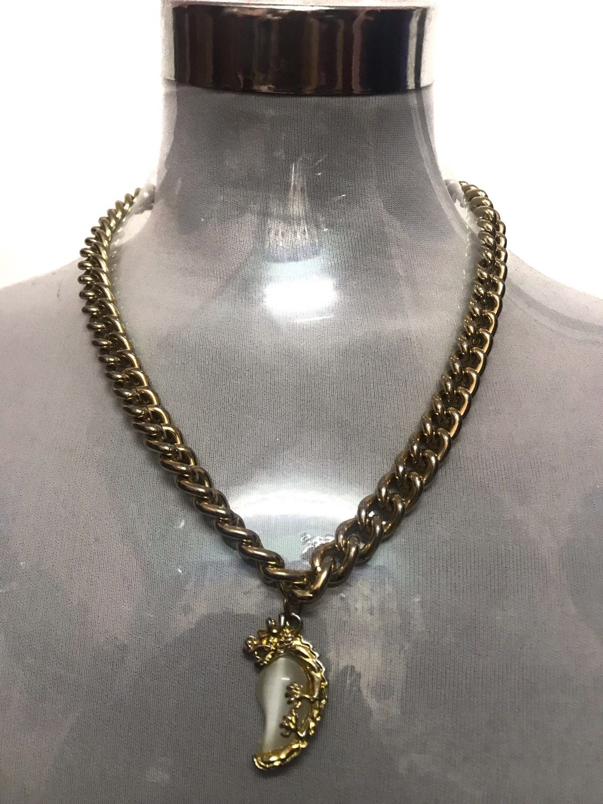 Jewelry Customade Necklace Pendant Dragon Stone Hip Hop Style Size ONE SIZE - 8 Thumbnail
