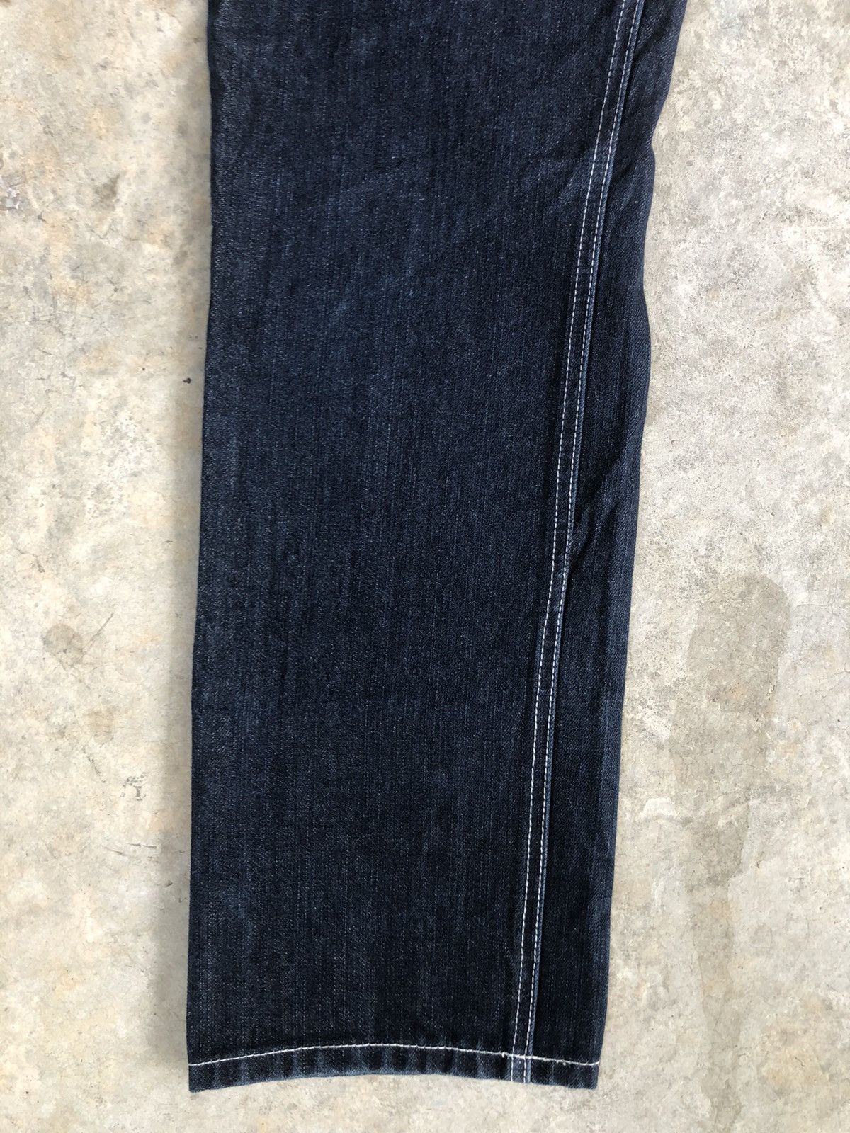 Japanese Brand One Piece Monkey D Luffy Art Denim Painted jeans Spellout Size US 29 - 6 Thumbnail