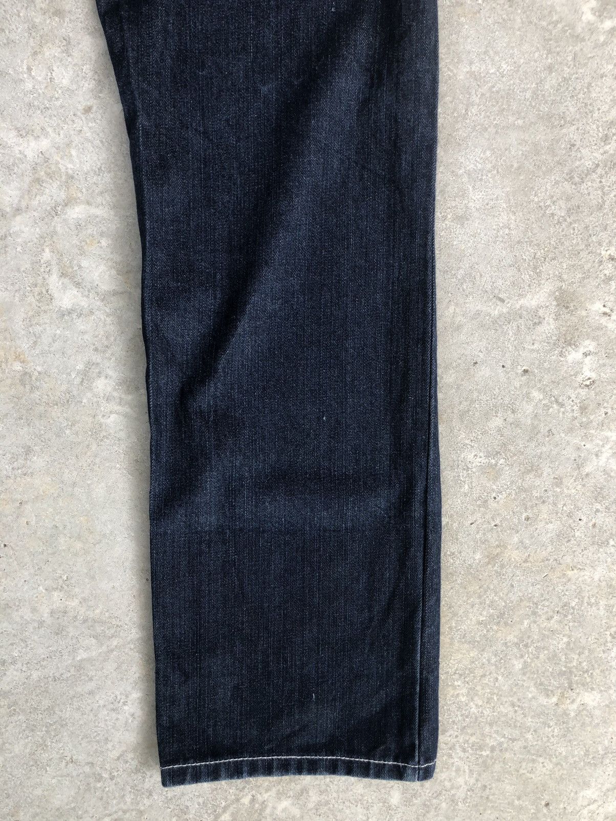 Japanese Brand One Piece Monkey D Luffy Art Denim Painted jeans Spellout Size US 29 - 12 Thumbnail