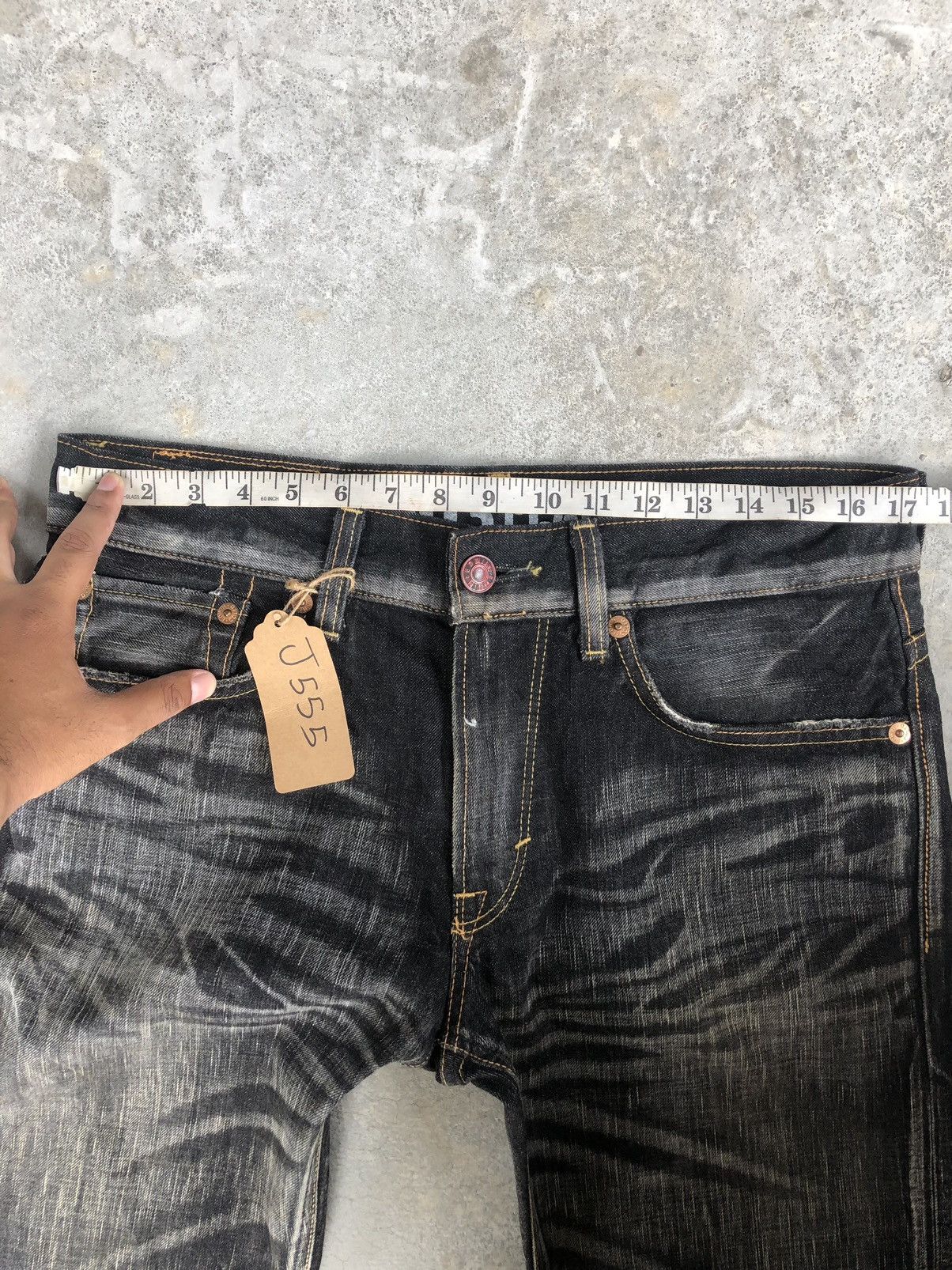 Edwin Edwin 503 Flare Jeans Distressed Jeans Denim Size US 34 / EU 50 - 15 Thumbnail