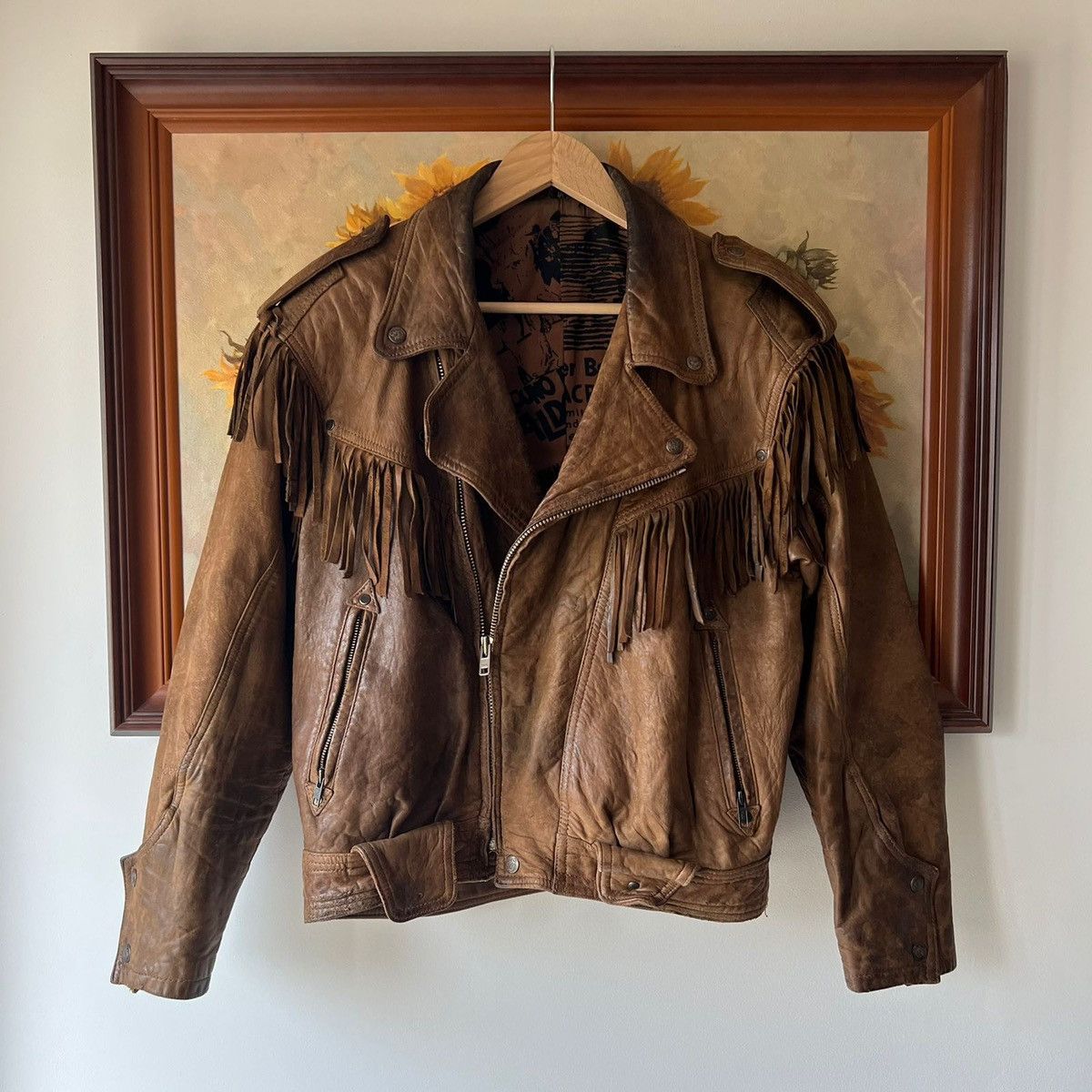 Vintage RARE Leather Ramones Jacket Vintage 90s Nappa Brown Boho | Grailed